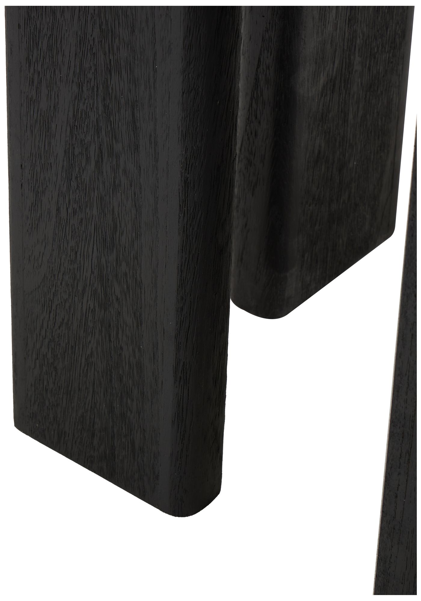 Image 3 Black Wood Modern Accent Table, 16" x 16" x 20" more views