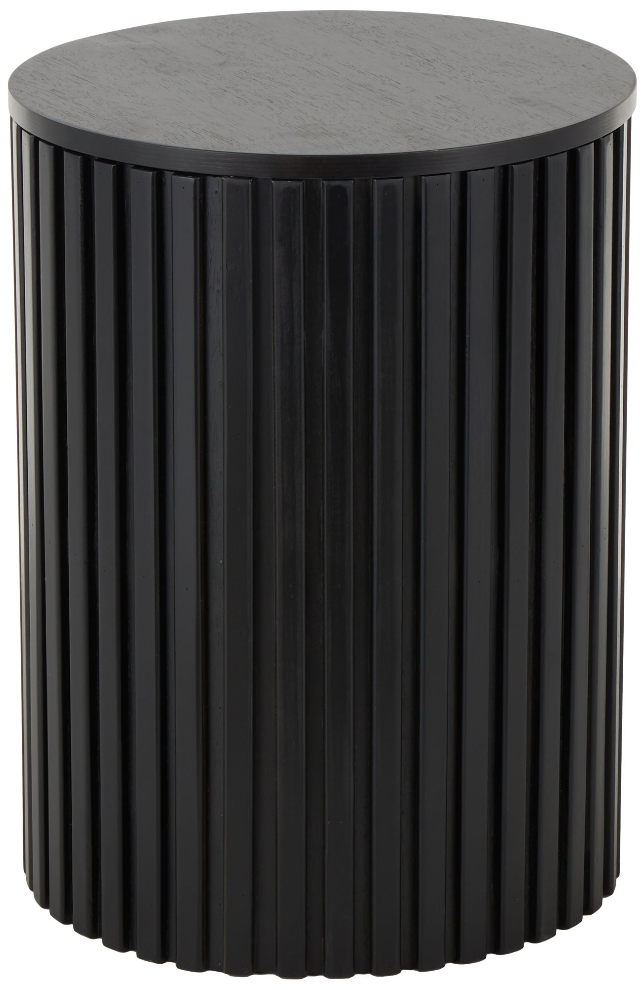 Image 2 Black Wood Modern Accent Table, 16" x 16" x 21"