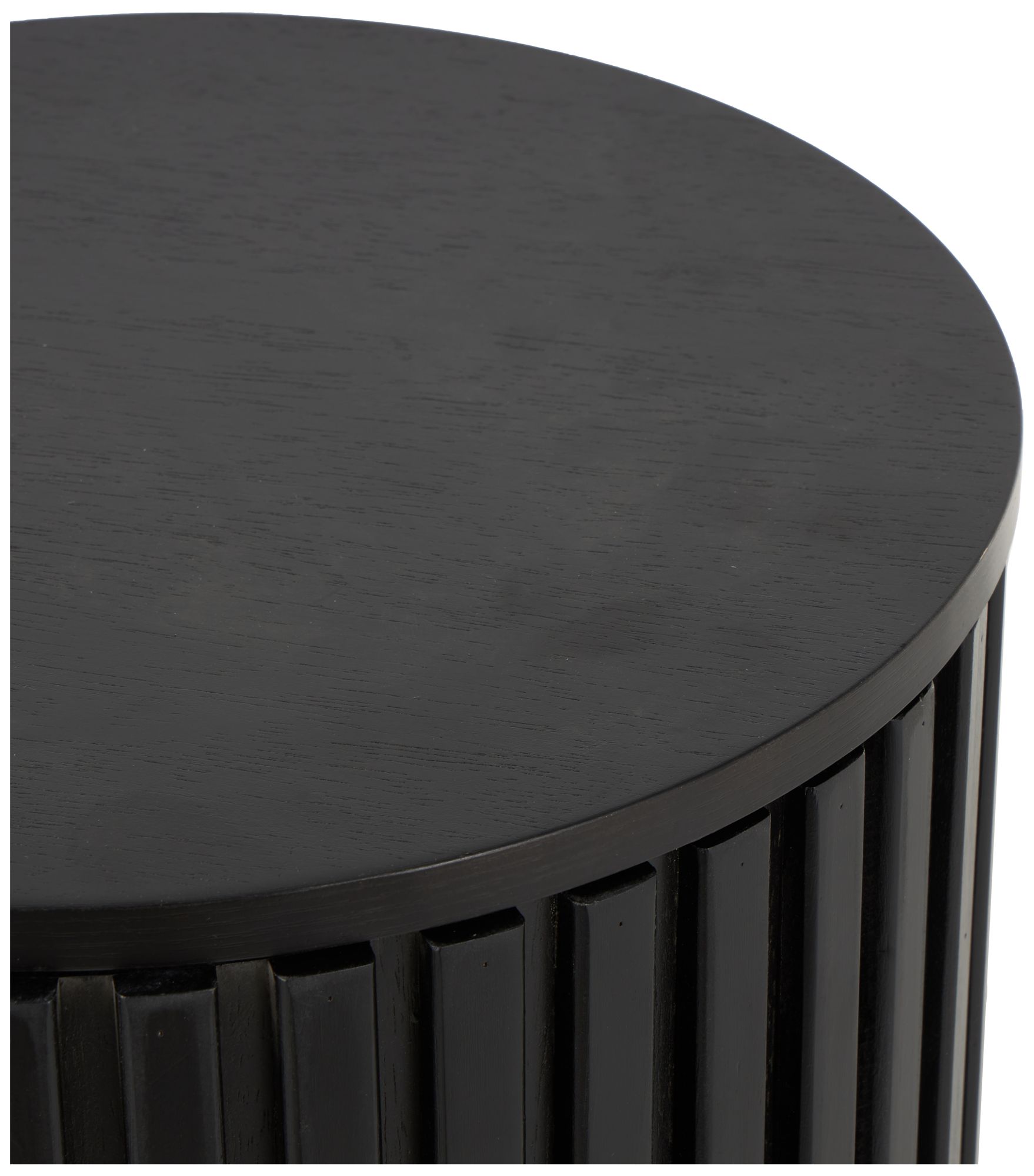 Image 3 Black Wood Modern Accent Table, 16" x 16" x 21" more views