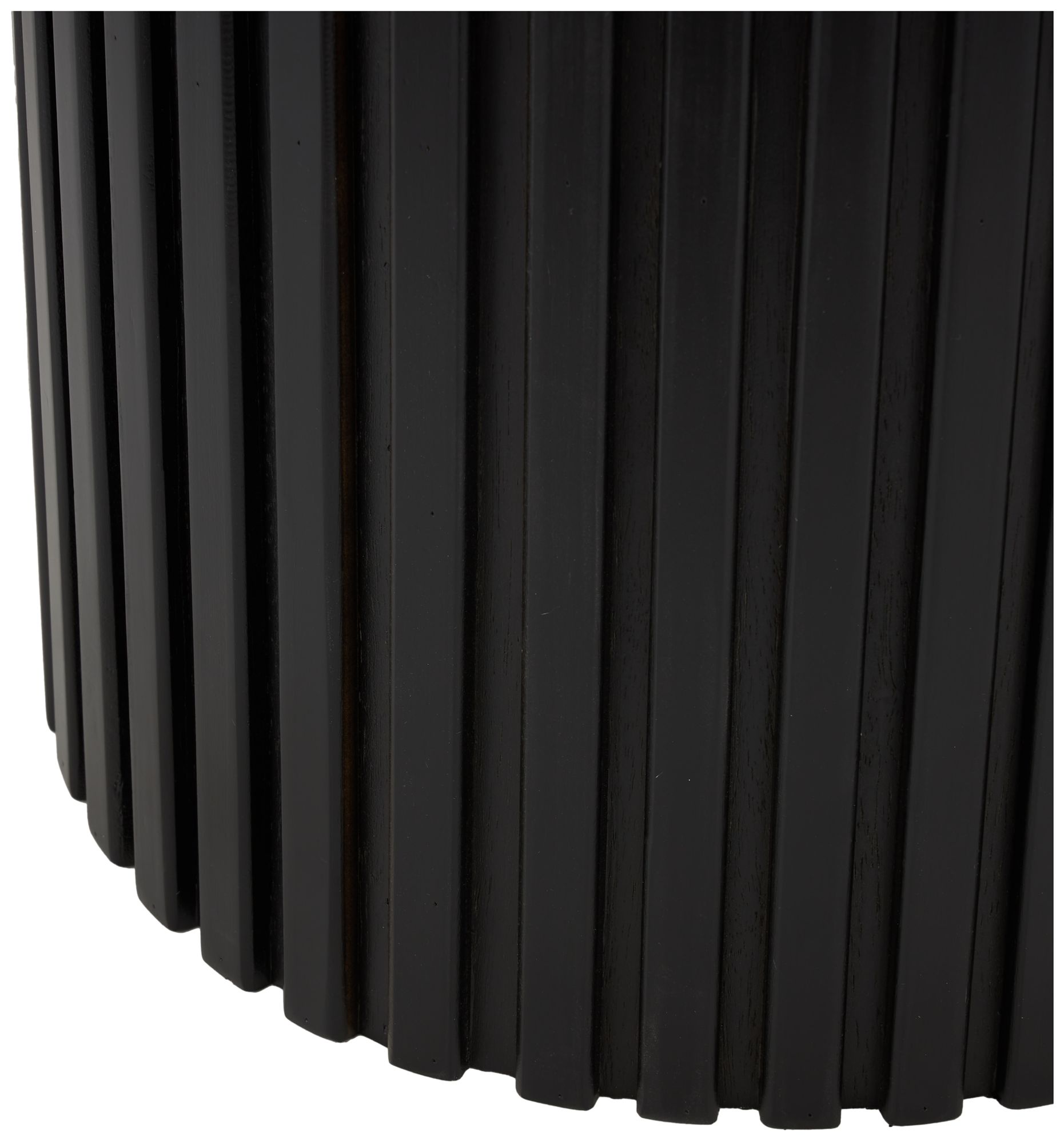Image 4 Black Wood Modern Accent Table, 16" x 16" x 21" more views