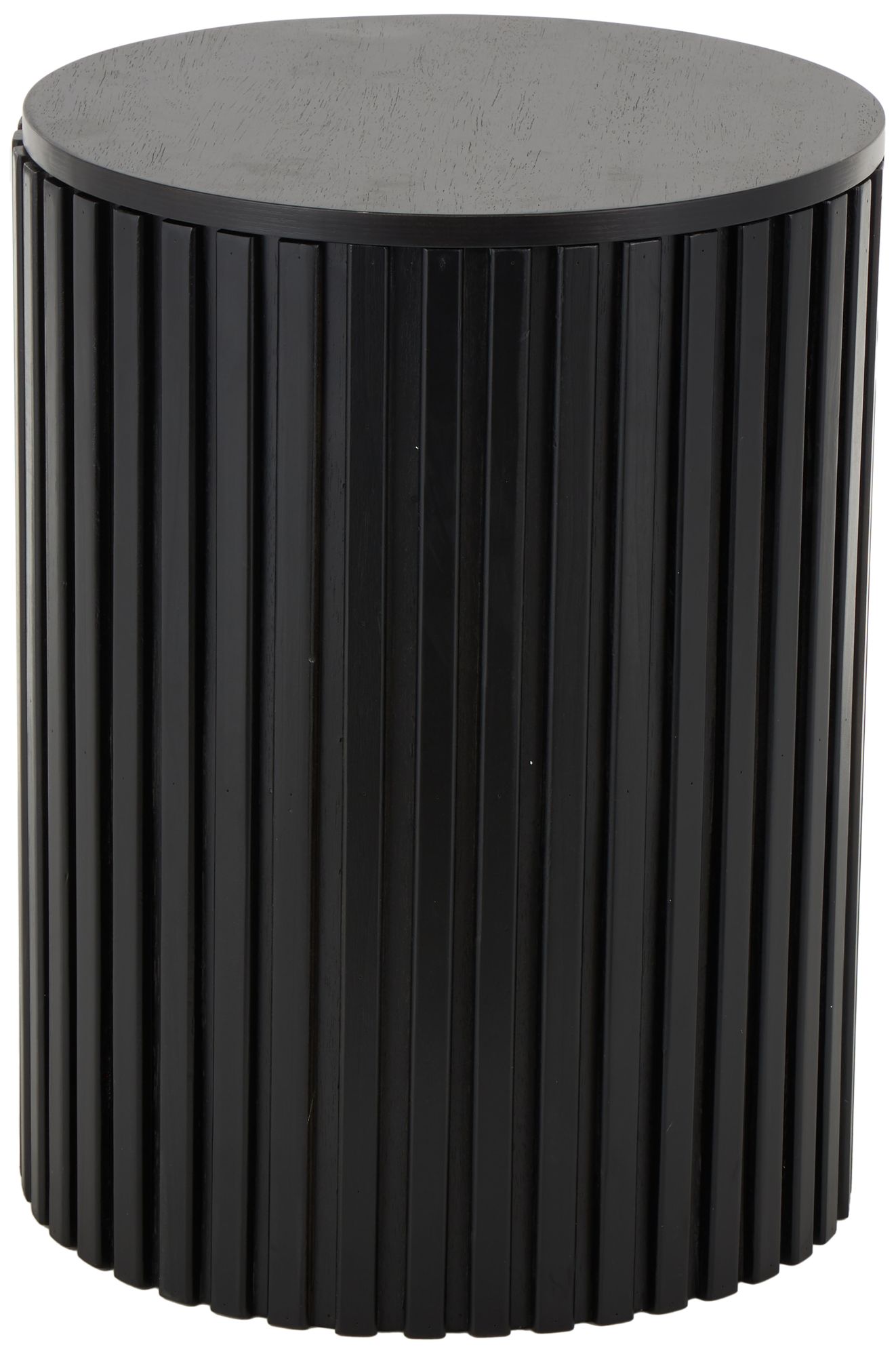 Image 5 Black Wood Modern Accent Table, 16" x 16" x 21" more views