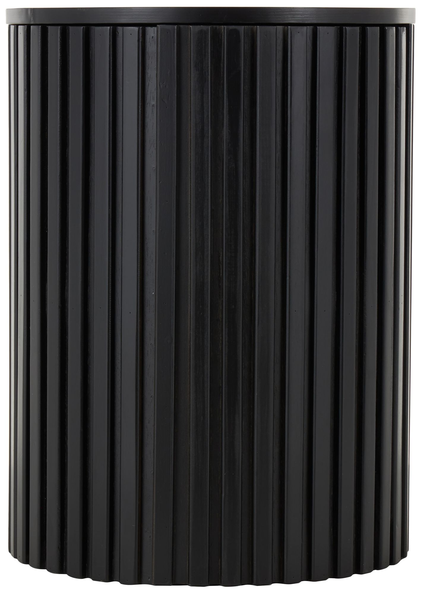 Image 6 Black Wood Modern Accent Table, 16" x 16" x 21" more views