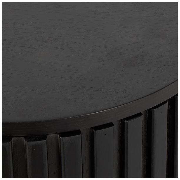 Black Wood Modern Accent Table, 16" x 16" x 21"