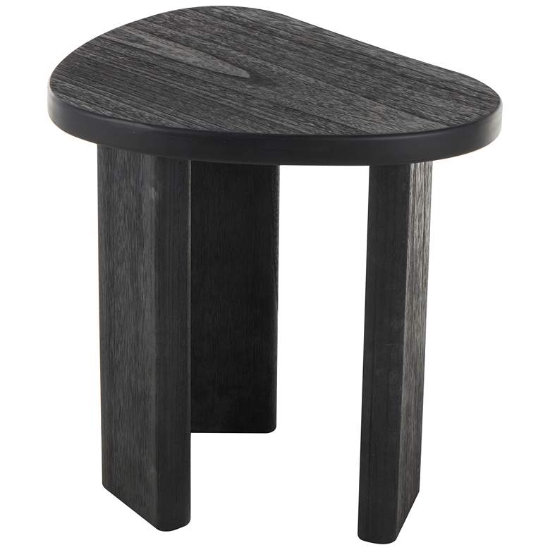 Image 1 Black Wood Modern Accent Table, 20" x 16" x 20"