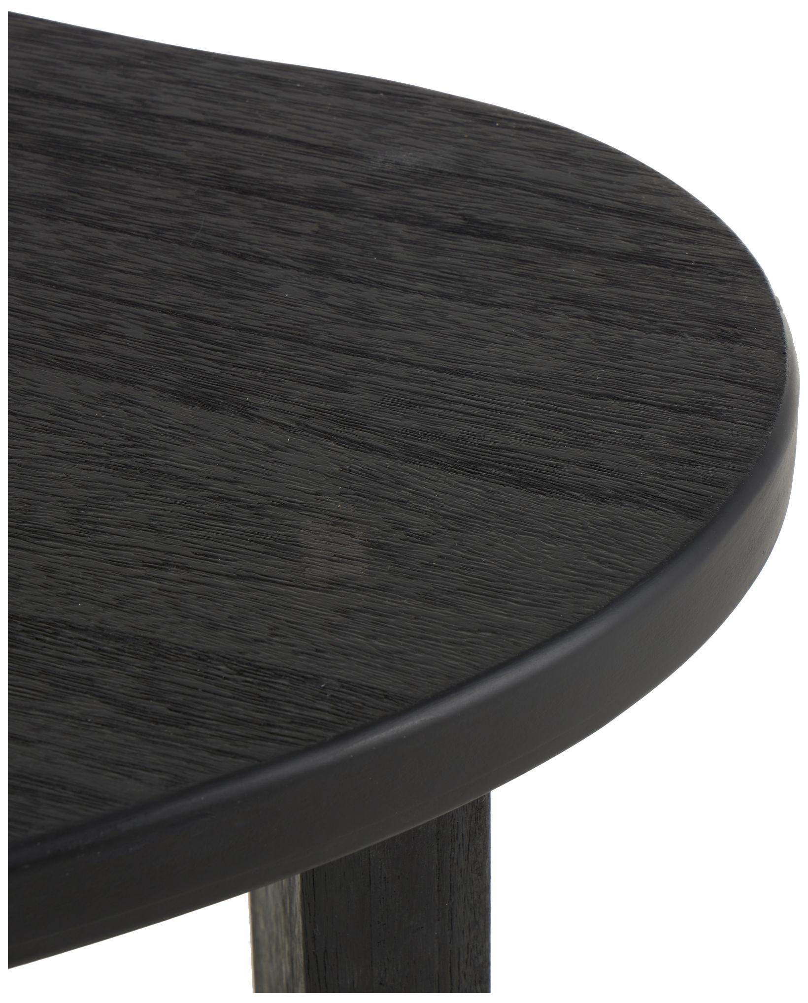 Image 2 Black Wood Modern Accent Table, 20" x 16" x 20" more views