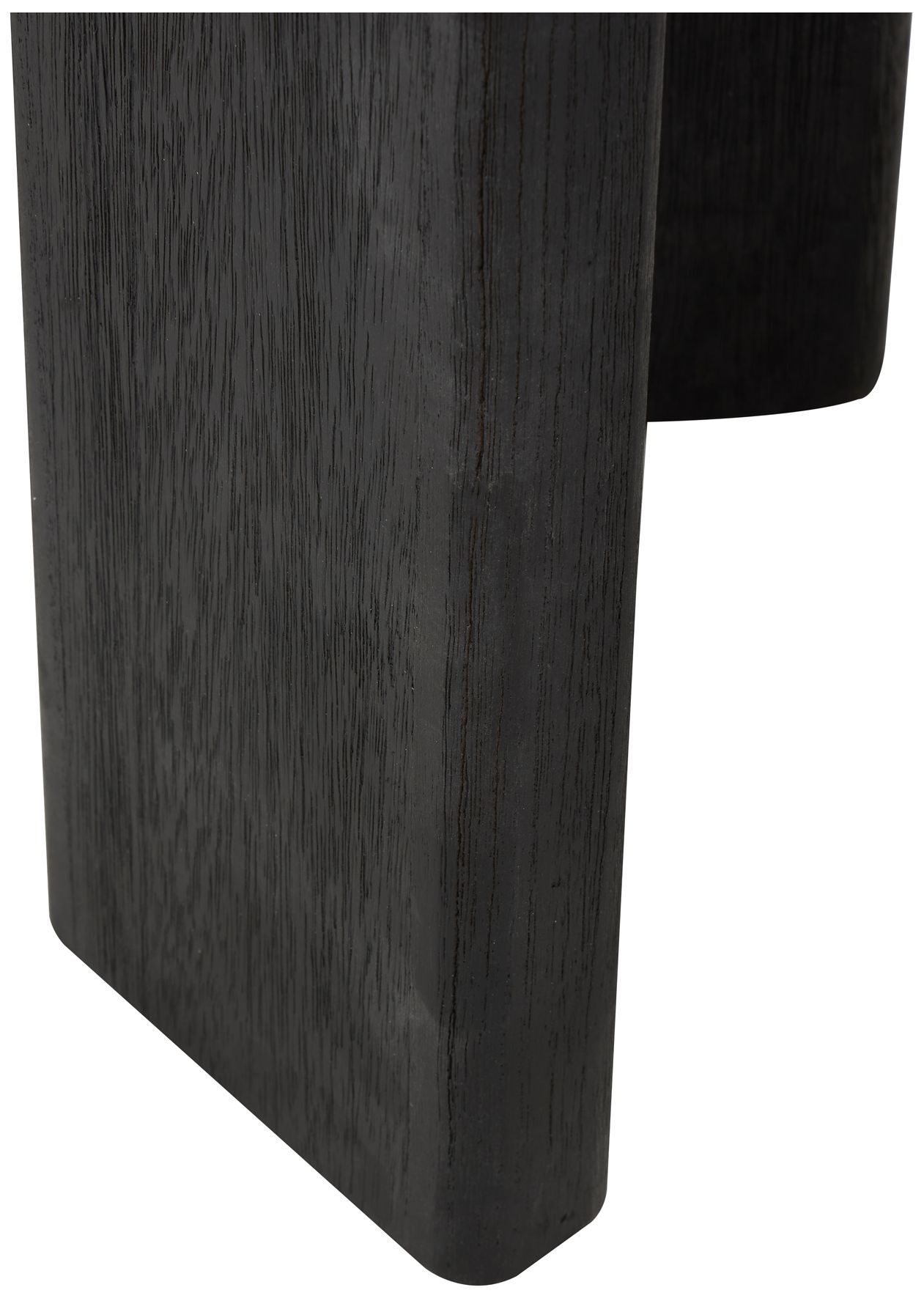Image 3 Black Wood Modern Accent Table, 20" x 16" x 20" more views