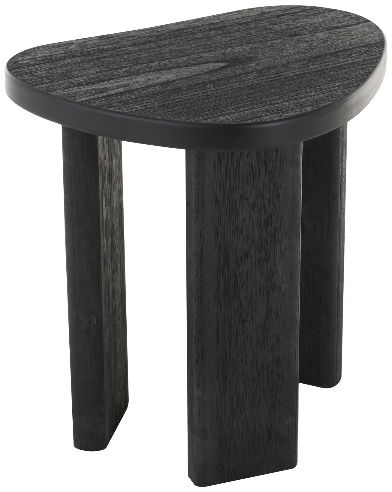 Image 5 Black Wood Modern Accent Table, 20" x 16" x 20" more views