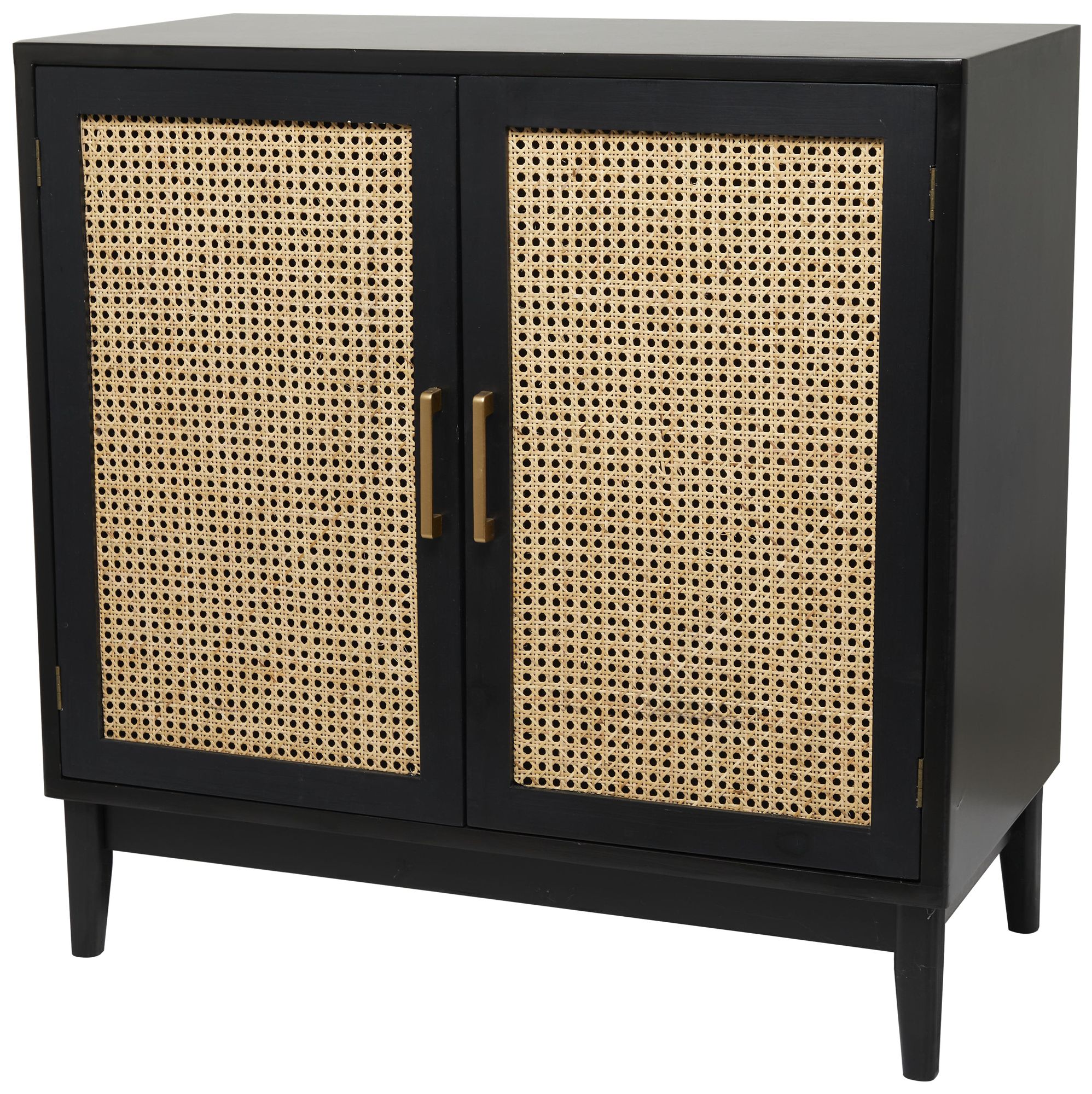 Image 2 Black Wood Modern Cabinet, 36" x 18" x 36"