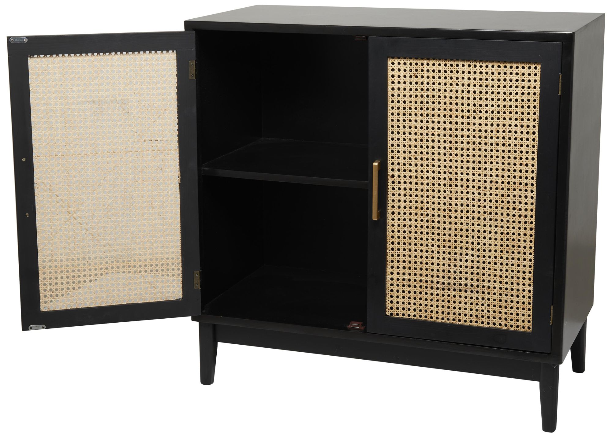 Image 6 Black Wood Modern Cabinet, 36" x 18" x 36" more views