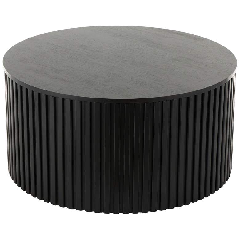 Image 1 Black Wood Modern Coffee Table, 32" x 32" x 16"