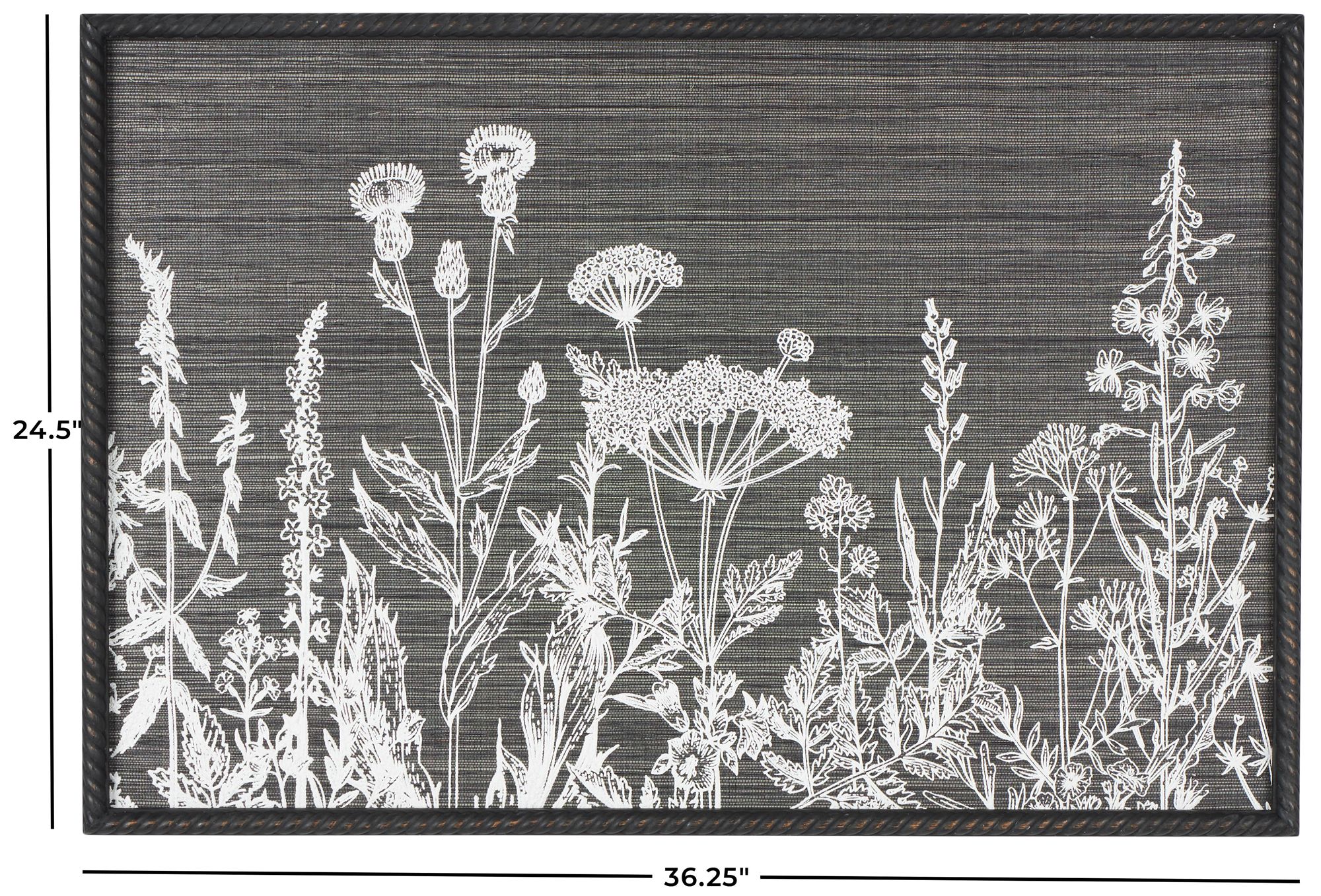 Image 7 Black Wood Modern Framed Wall Art, 36" x 2" x 25" more views