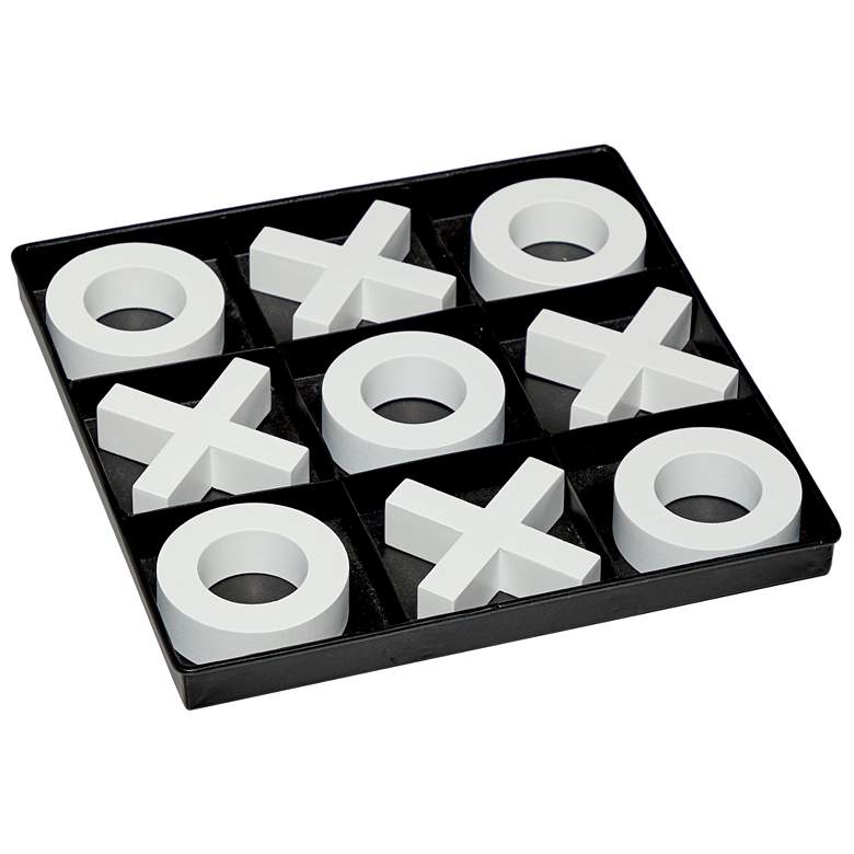 Image 1 Black Wood Modern Game Set, 12" x 12" x 1"