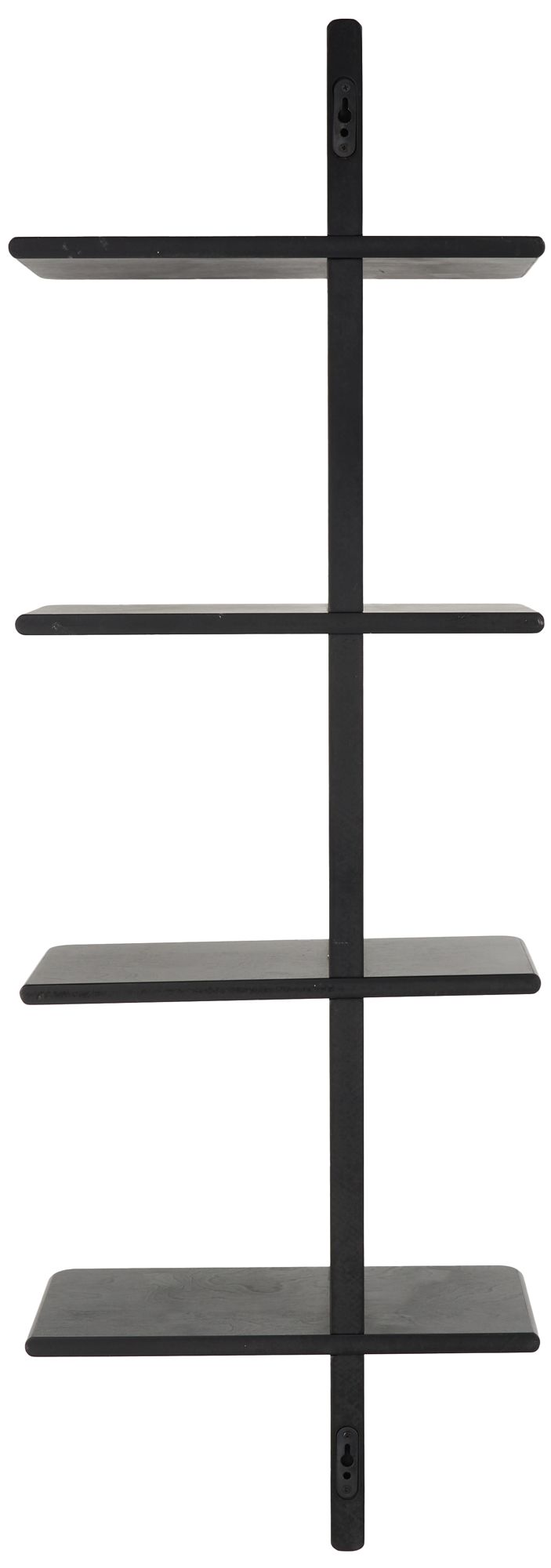 Image 5 Black Wood Modern Wall Shelf, 15" x 8" x 44" more views