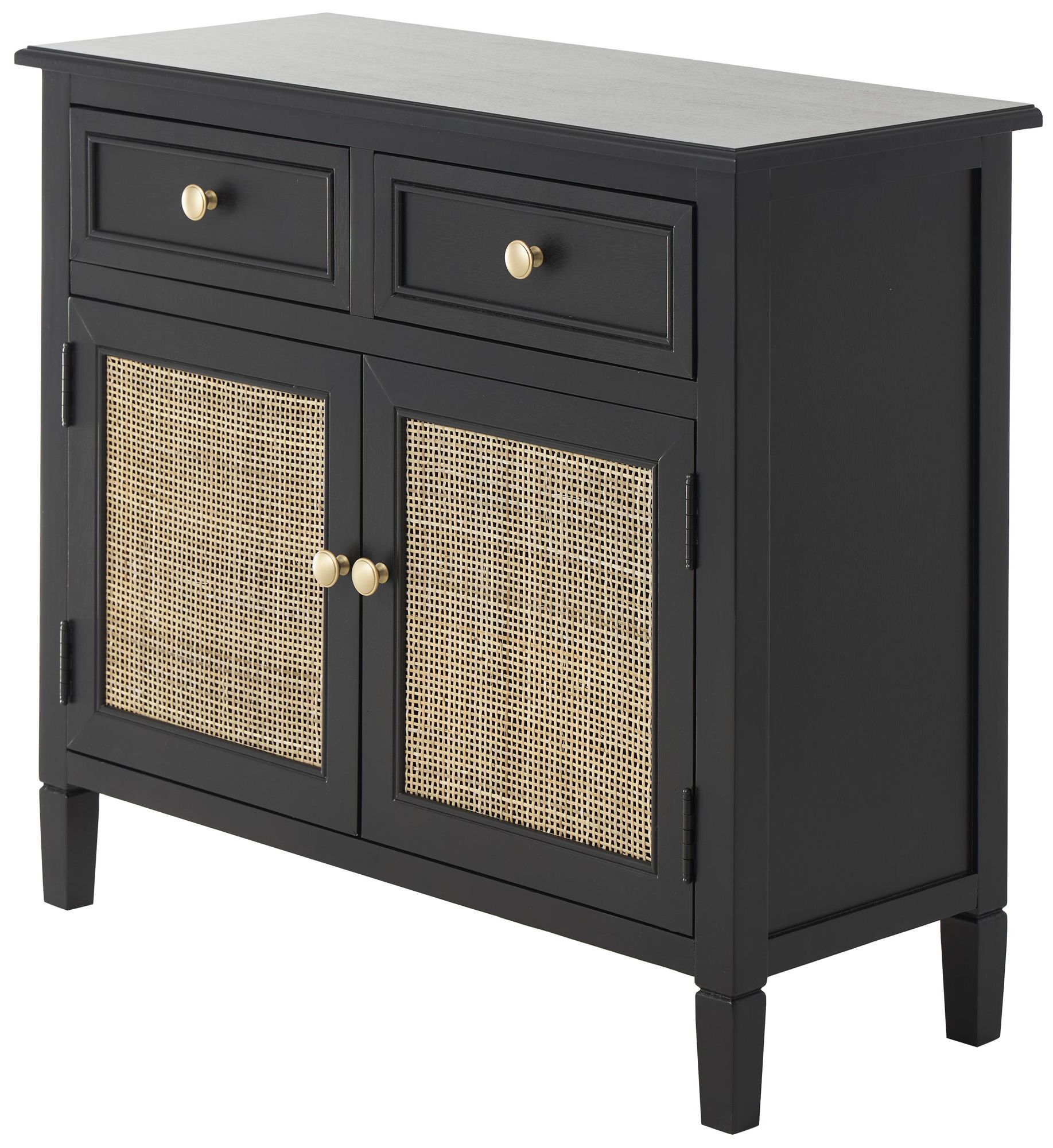Image 2 Black Wood Traditional Cabinet, 30" x 13" x 26"