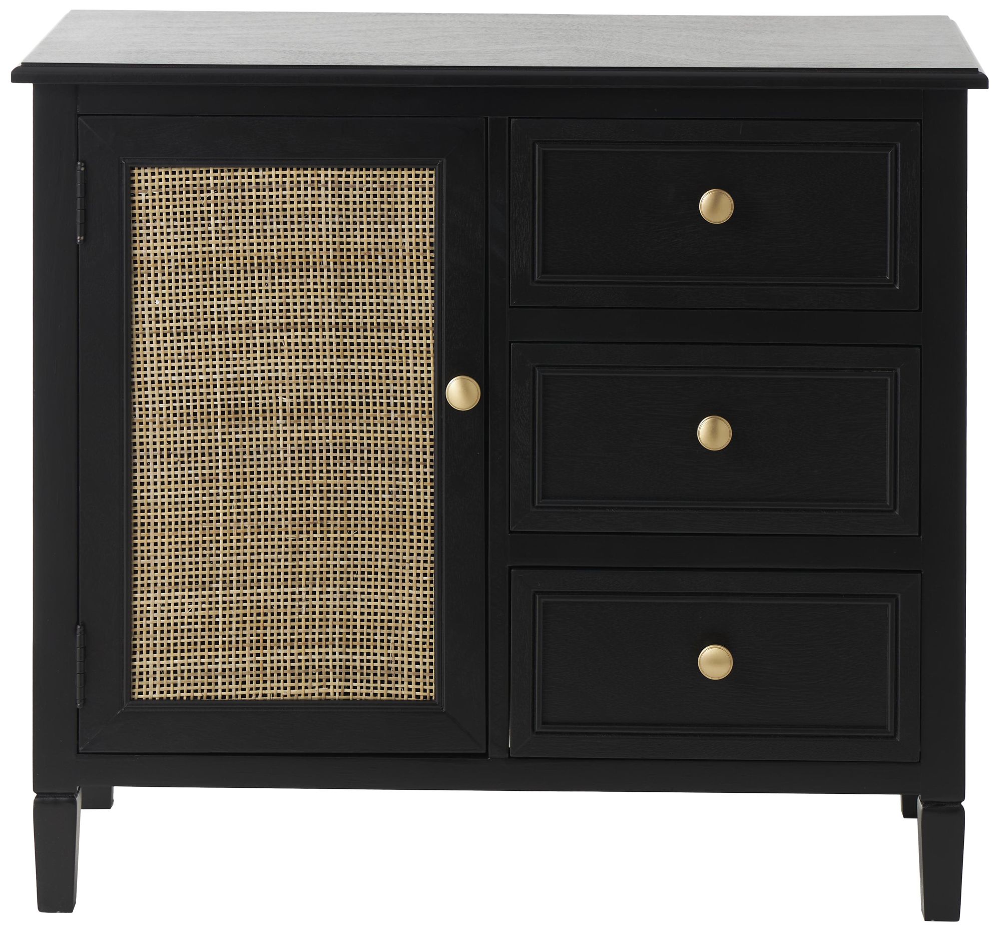 Image 6 Black Wood Traditional Cabinet, 30" x 13" x 26" more views