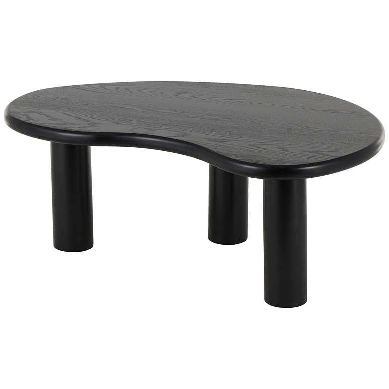 Image 1 Black Wood Traditional Coffee Table, 40" x 28" x 16"
