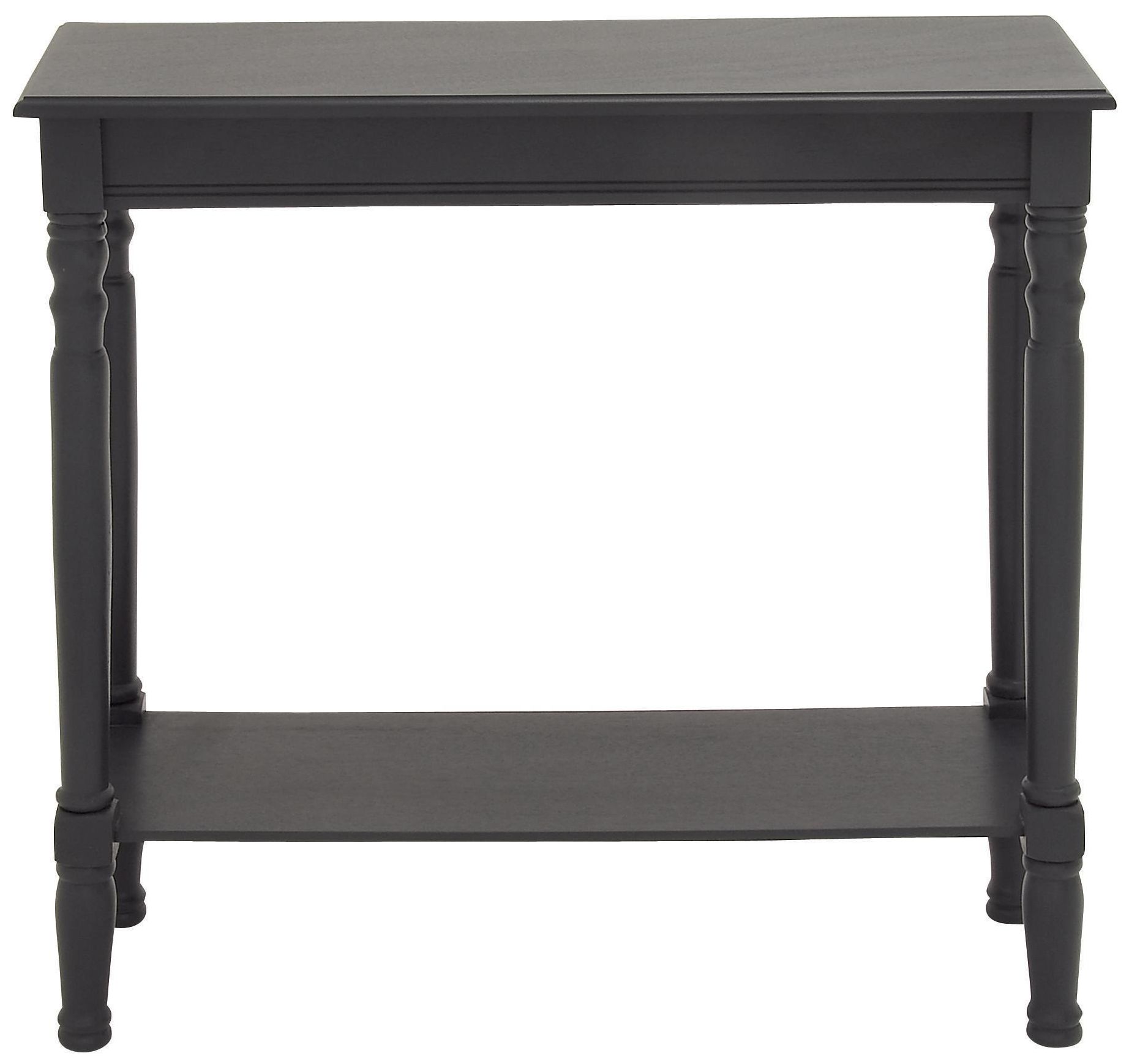 Image 2 Black Wood Traditional Console Table, 32" x 12" x 32"