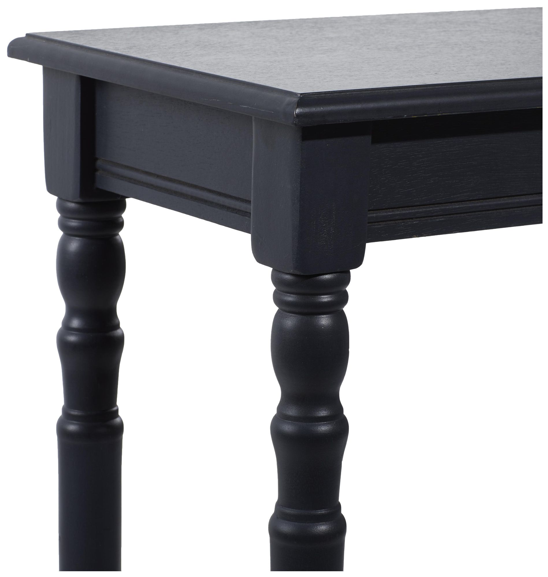 Image 3 Black Wood Traditional Console Table, 32" x 12" x 32" more views