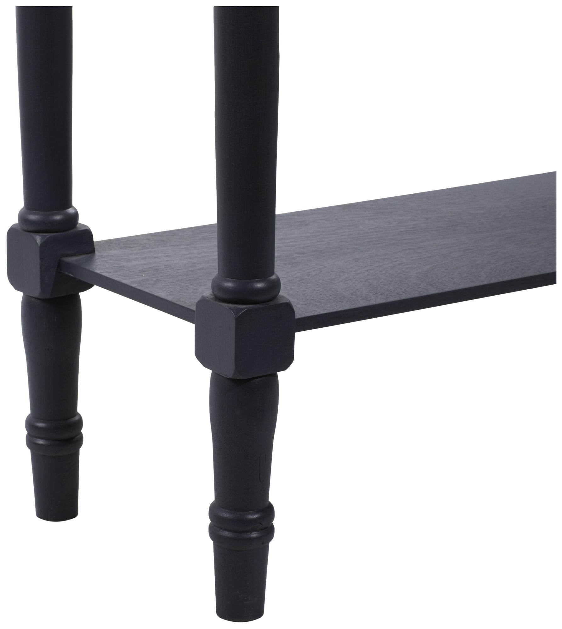 Image 4 Black Wood Traditional Console Table, 32" x 12" x 32" more views