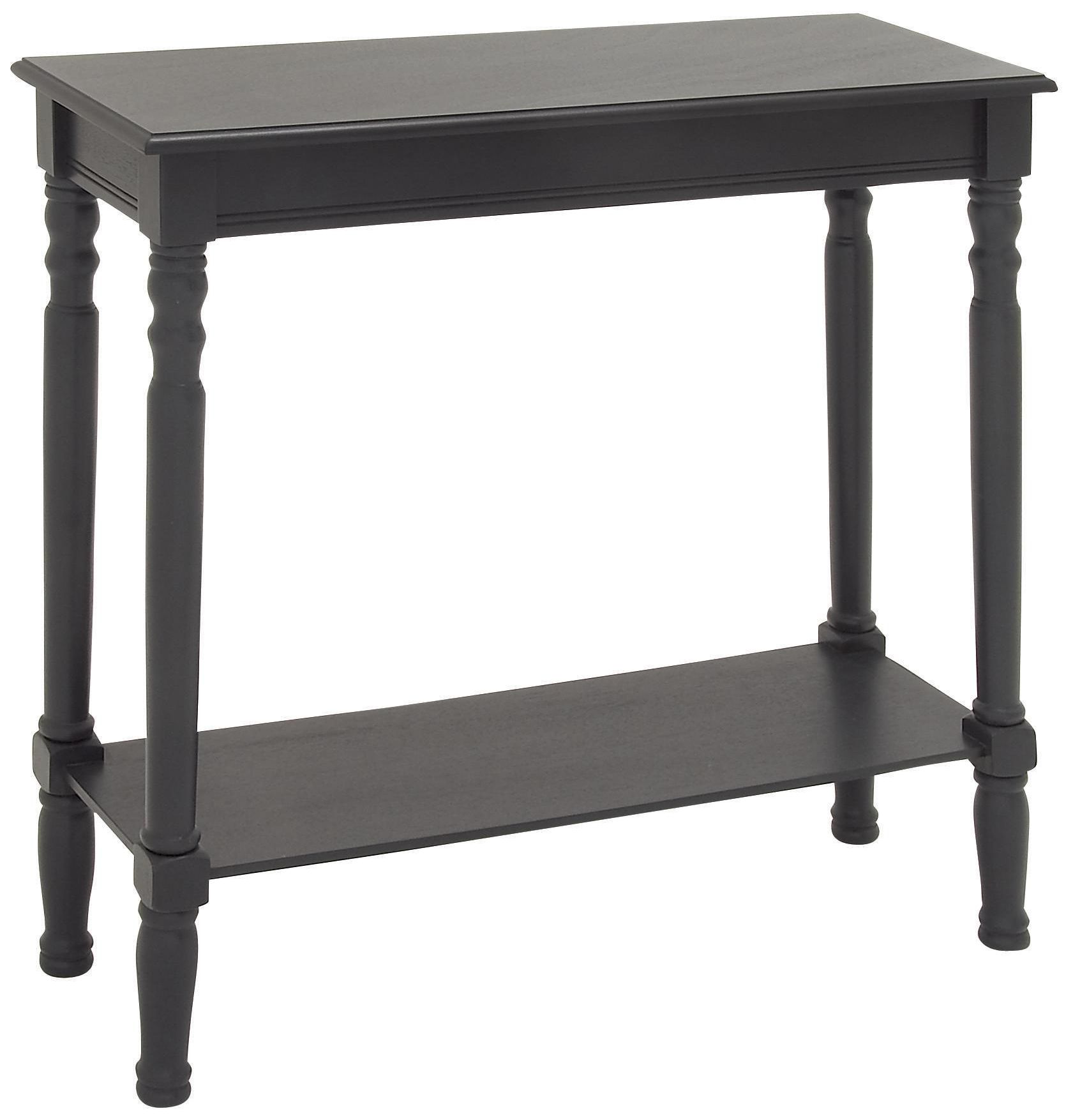 Image 5 Black Wood Traditional Console Table, 32" x 12" x 32" more views