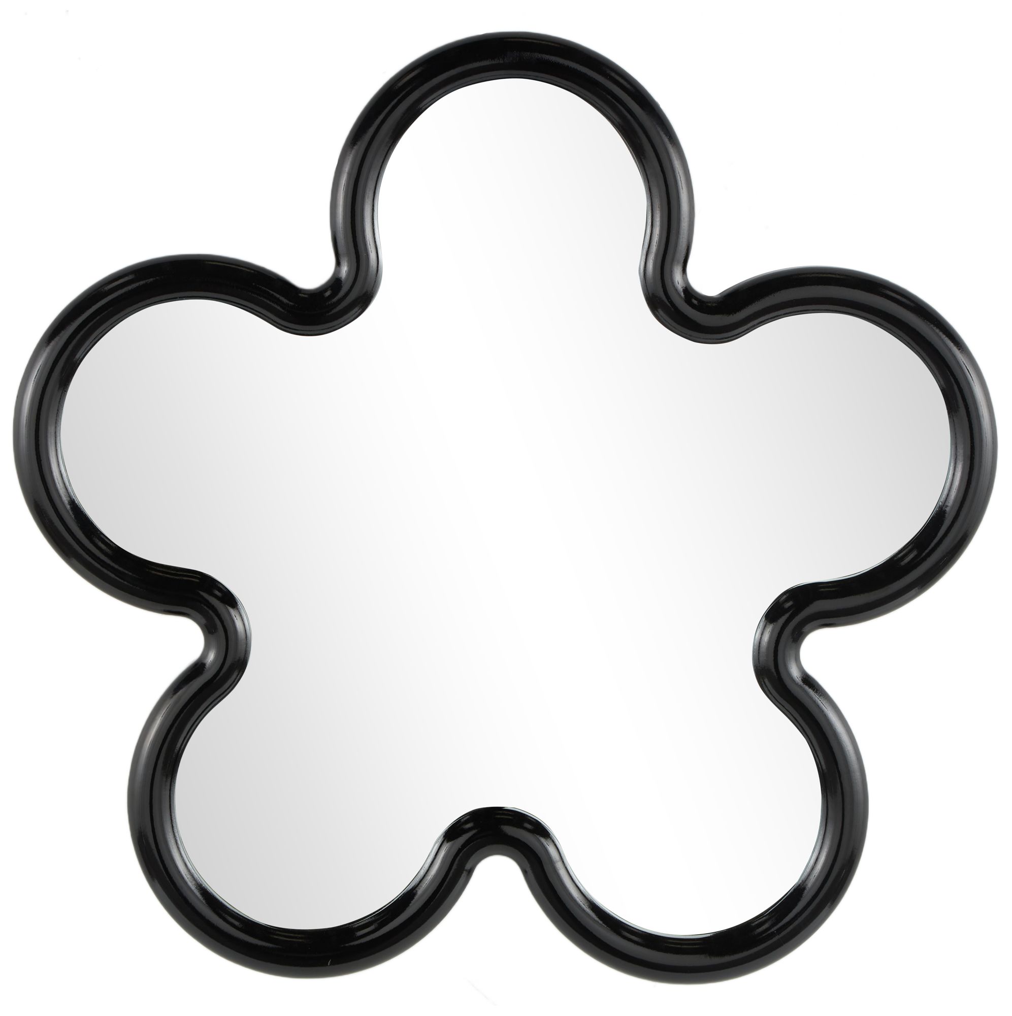 Image 2 Black Wood Traditional Wall Mirror, 32" x 2" x 32"