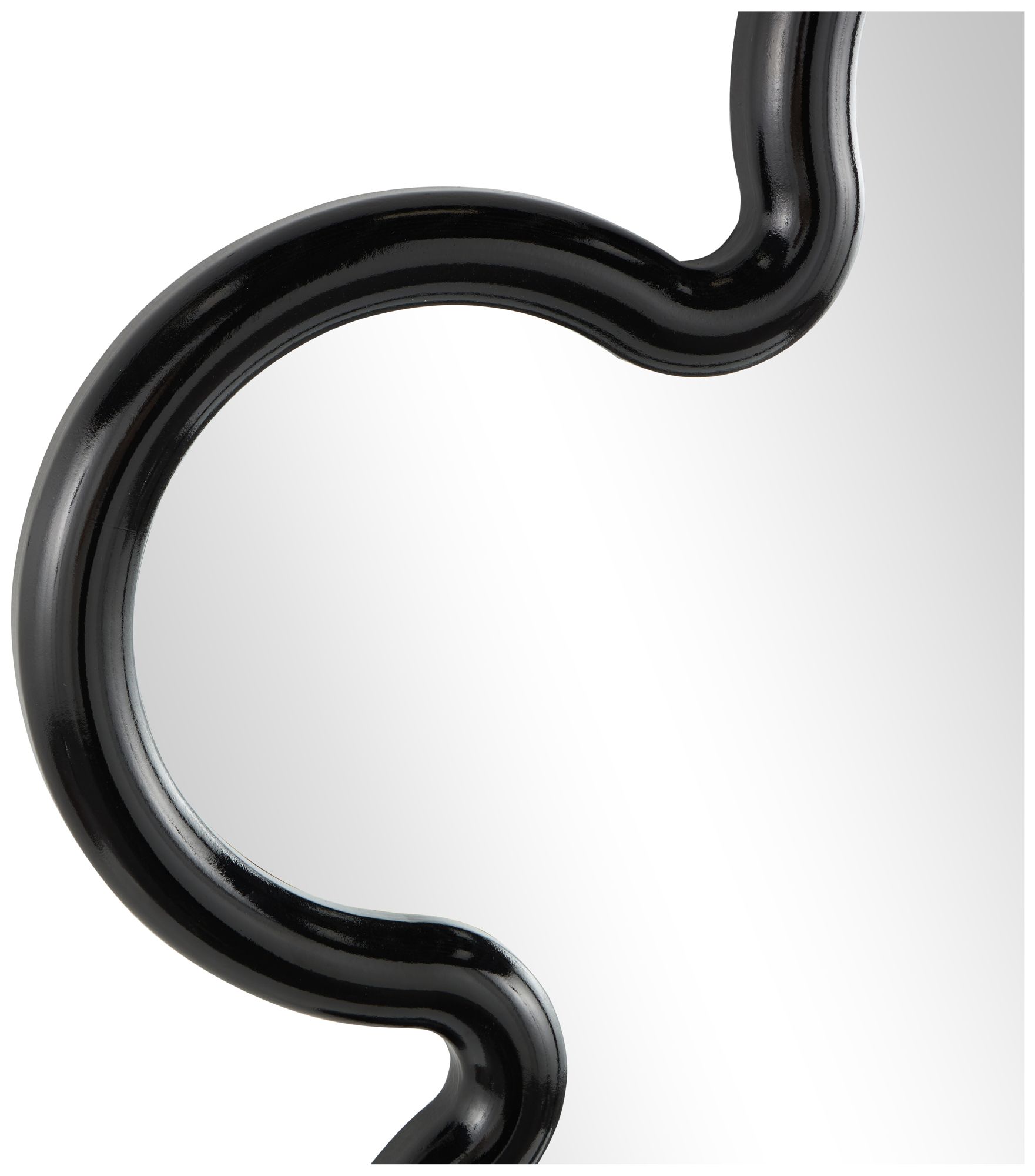 Image 4 Black Wood Traditional Wall Mirror, 32" x 2" x 32" more views