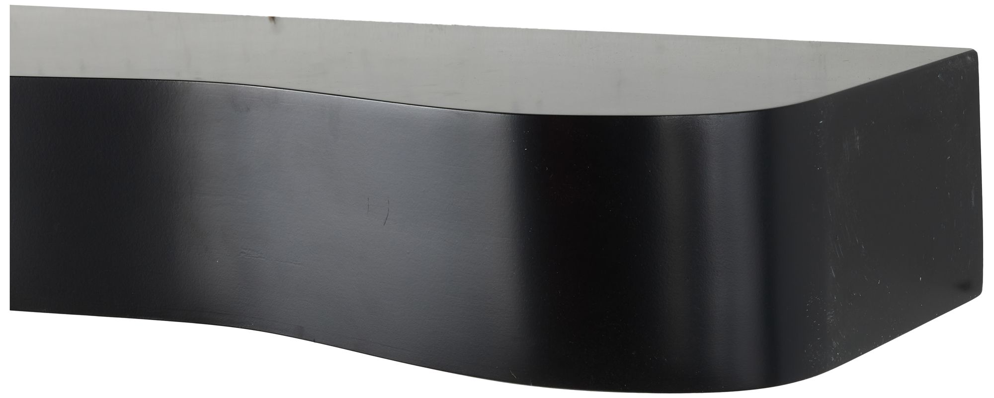 Image 3 Black Wood Traditional Wall Shelf, 48" x 8" x 4" more views