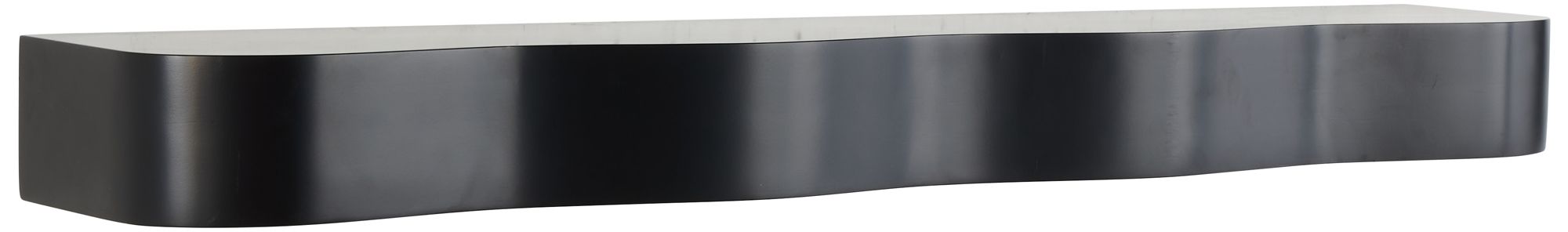 Image 6 Black Wood Traditional Wall Shelf, 48" x 8" x 4" more views