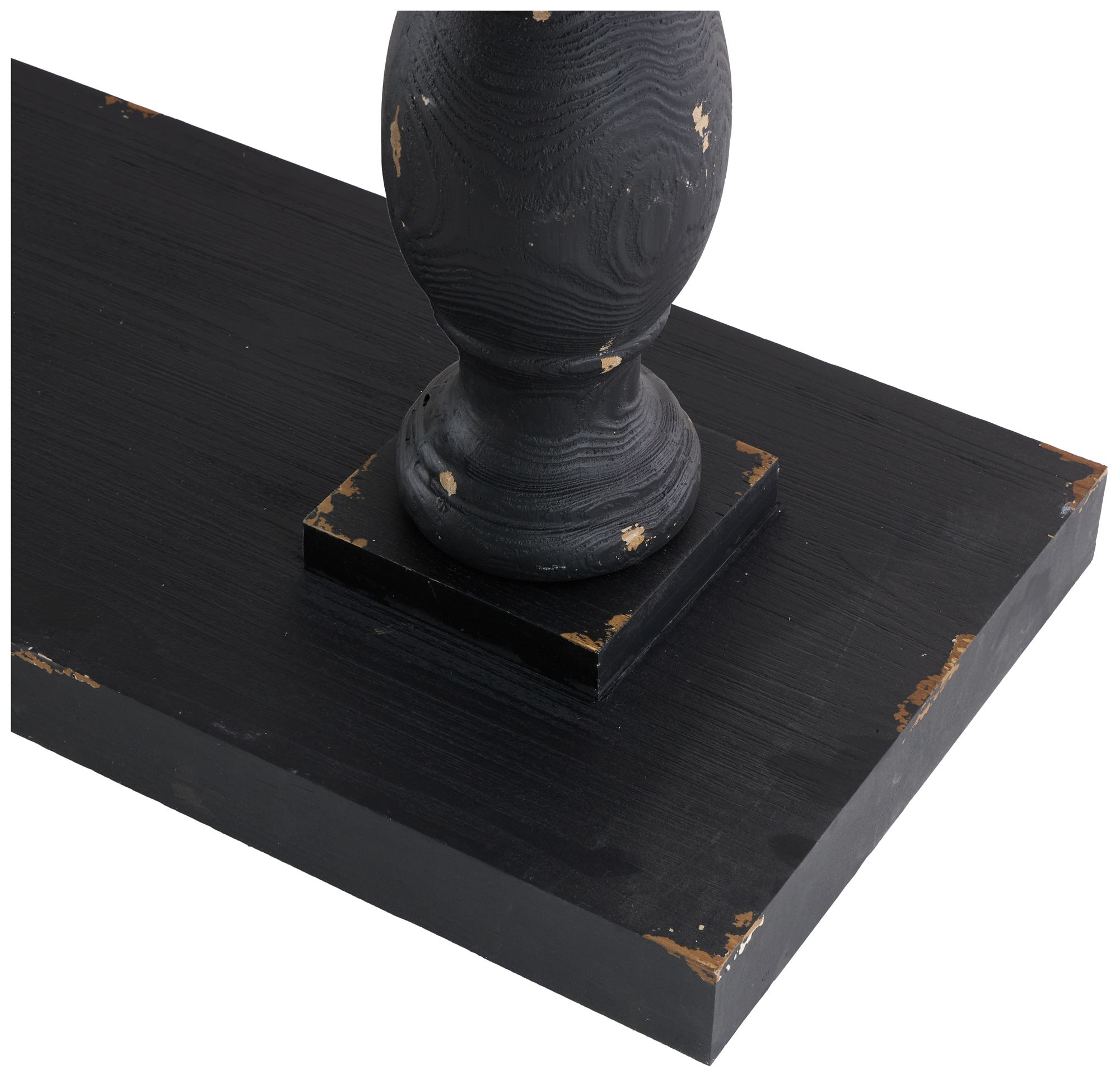 Image 2 Black Wood Vintage Console Table, 59" x 18" x 31" more views