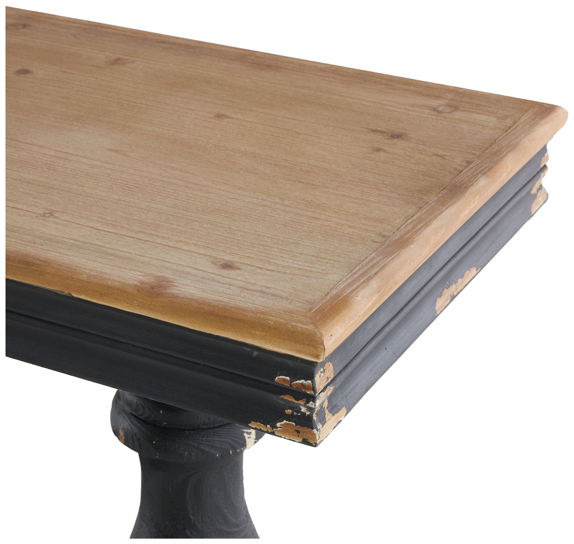 Image 3 Black Wood Vintage Console Table, 59" x 18" x 31" more views