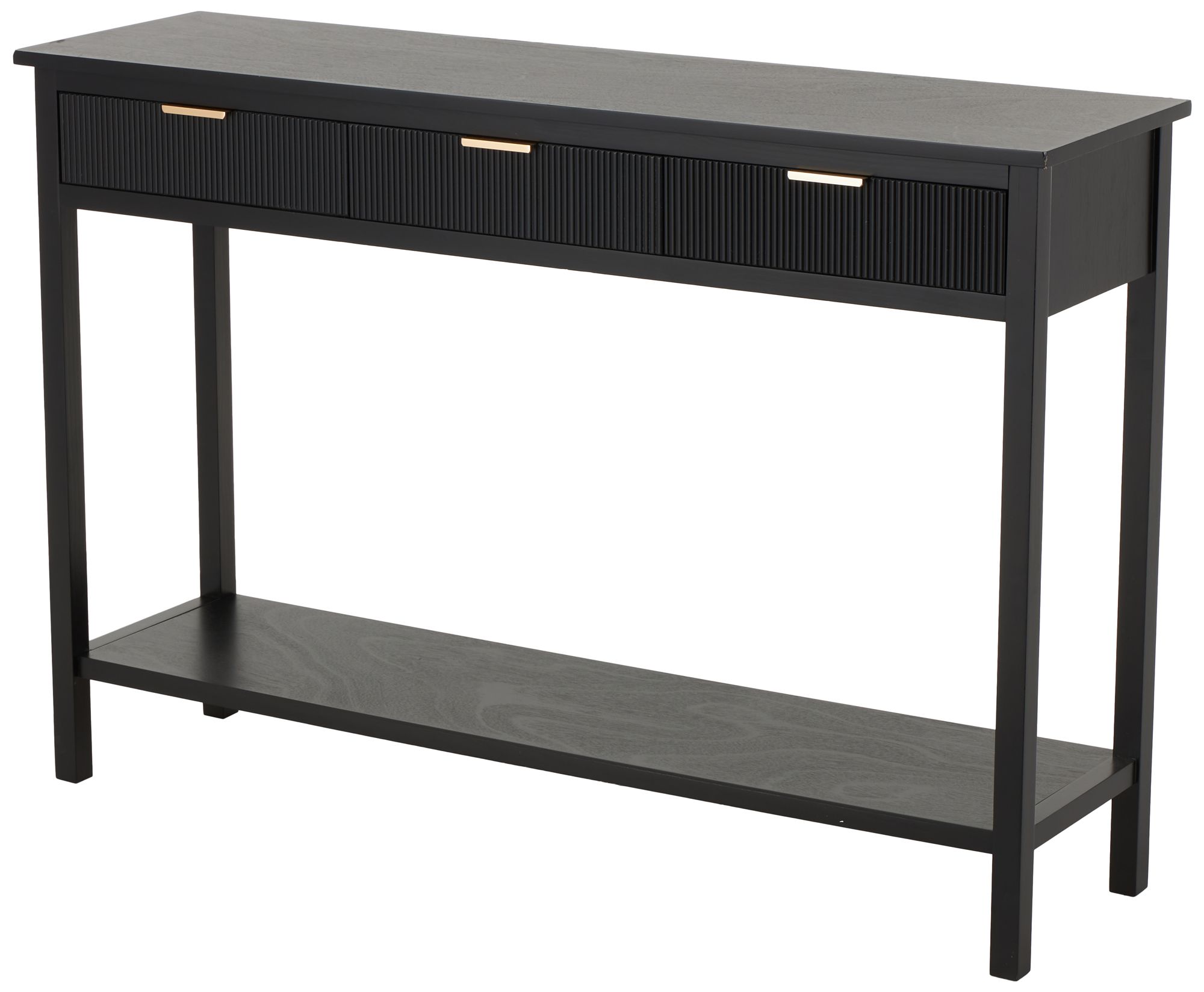 Image 2 Black Wooden Contemporary Console Table, 47" x 13" x 32"