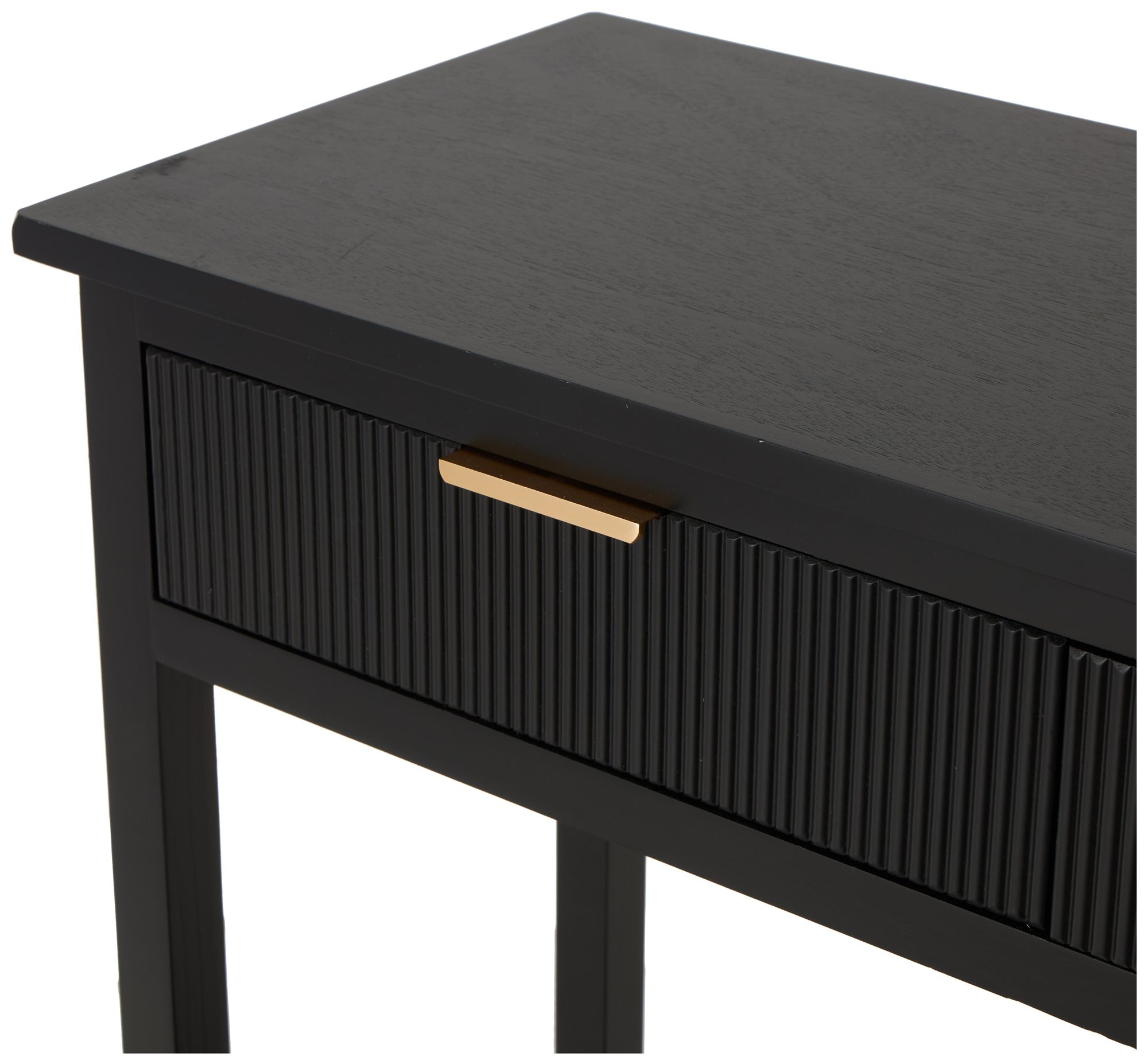 Image 4 Black Wooden Contemporary Console Table, 47" x 13" x 32" more views