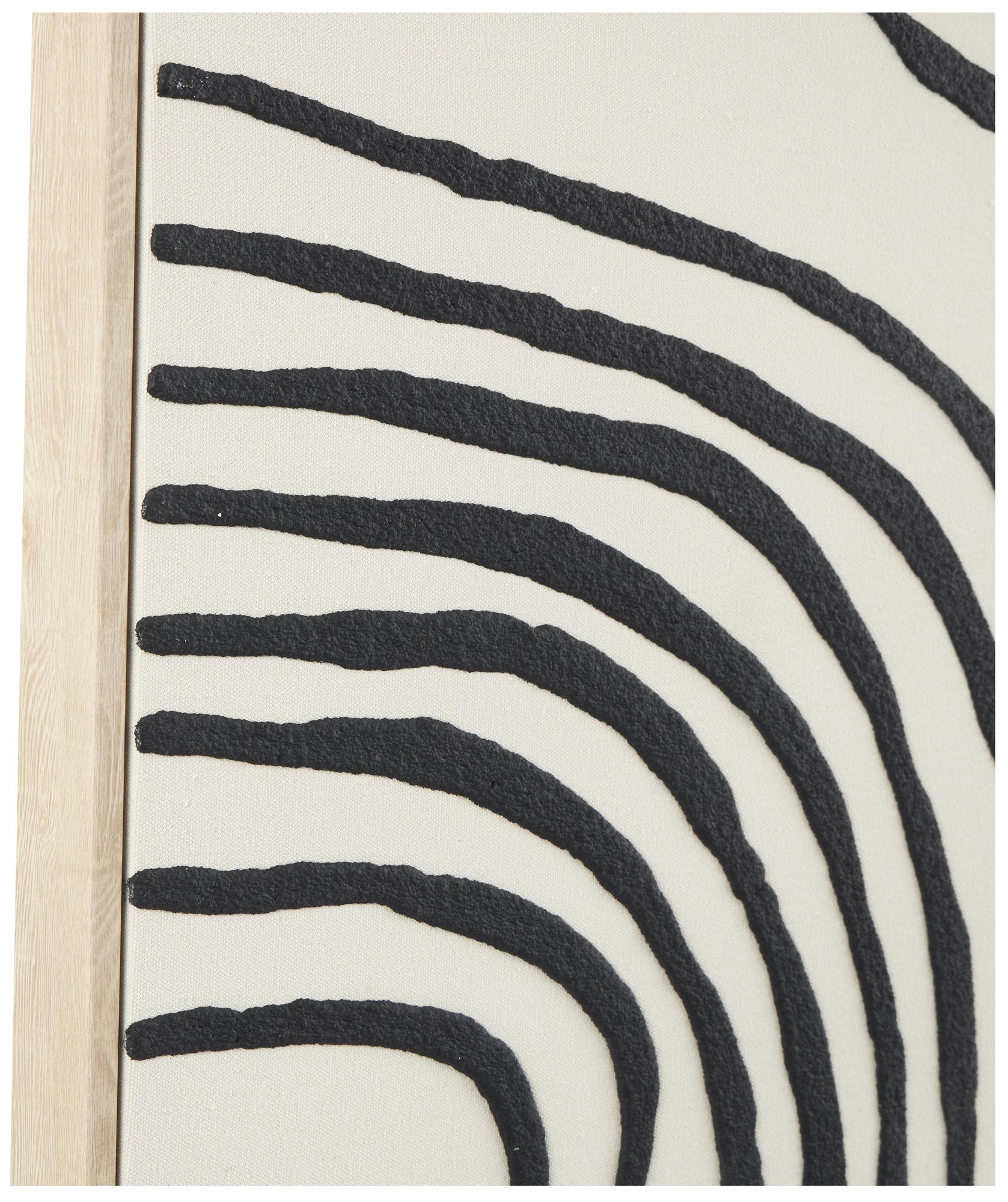 Image 4 Black Wooden Contemporary Framed Wall Art, 33" x 2" x 49" more views