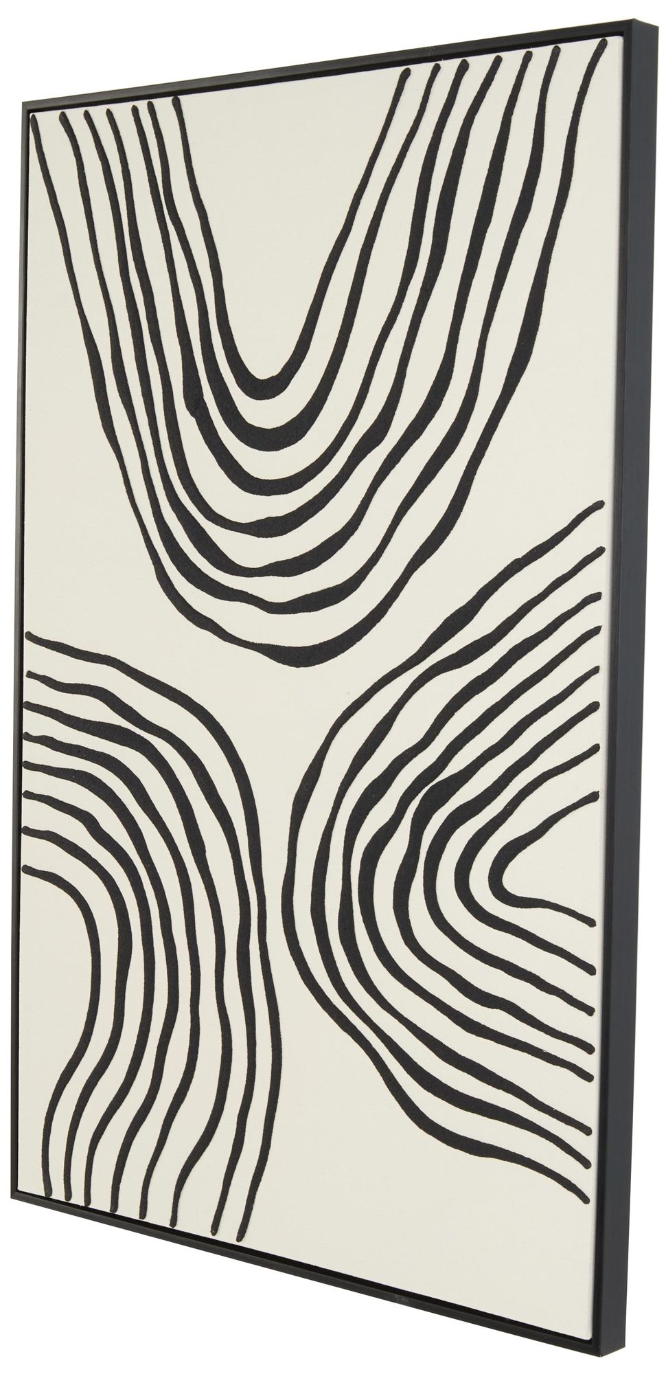 Image 6 Black Wooden Contemporary Framed Wall Art, 33" x 2" x 49" more views