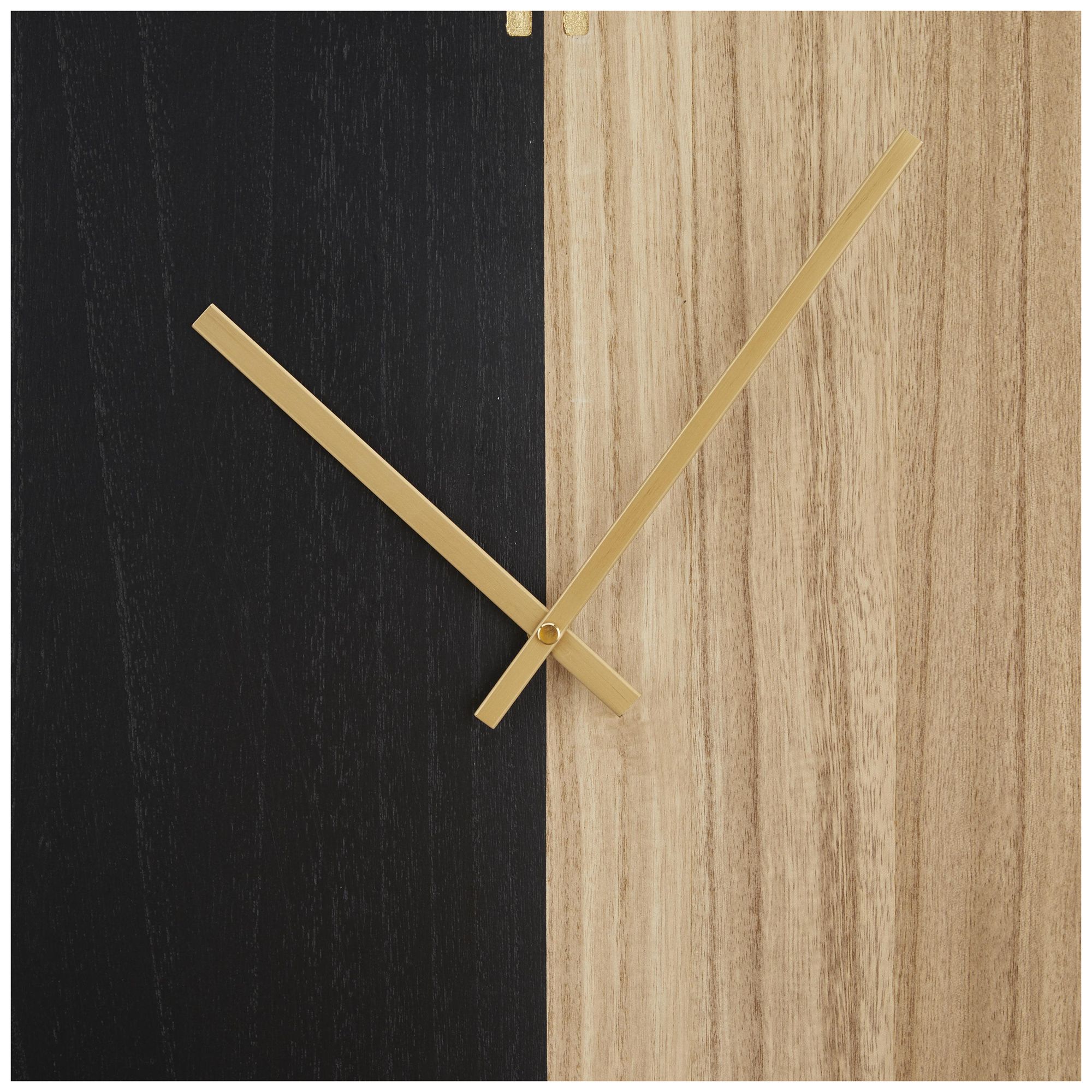 Image 3 Black Wooden Contemporary Wall Clock, 24" x 2" x 24" more views