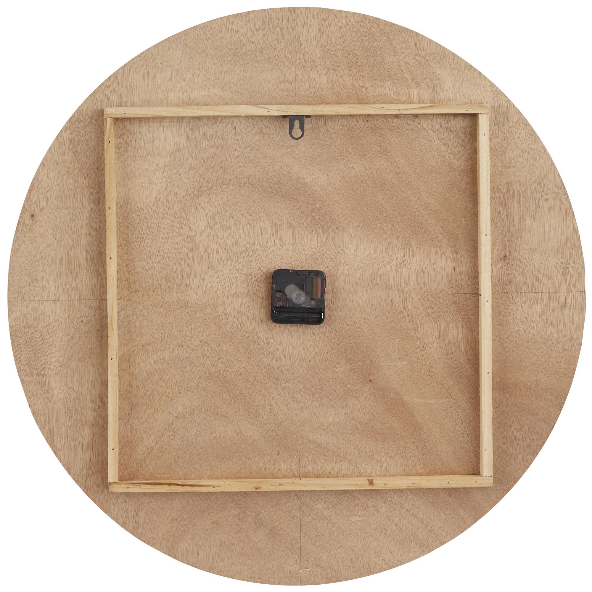 Image 4 Black Wooden Contemporary Wall Clock, 24" x 2" x 24" more views