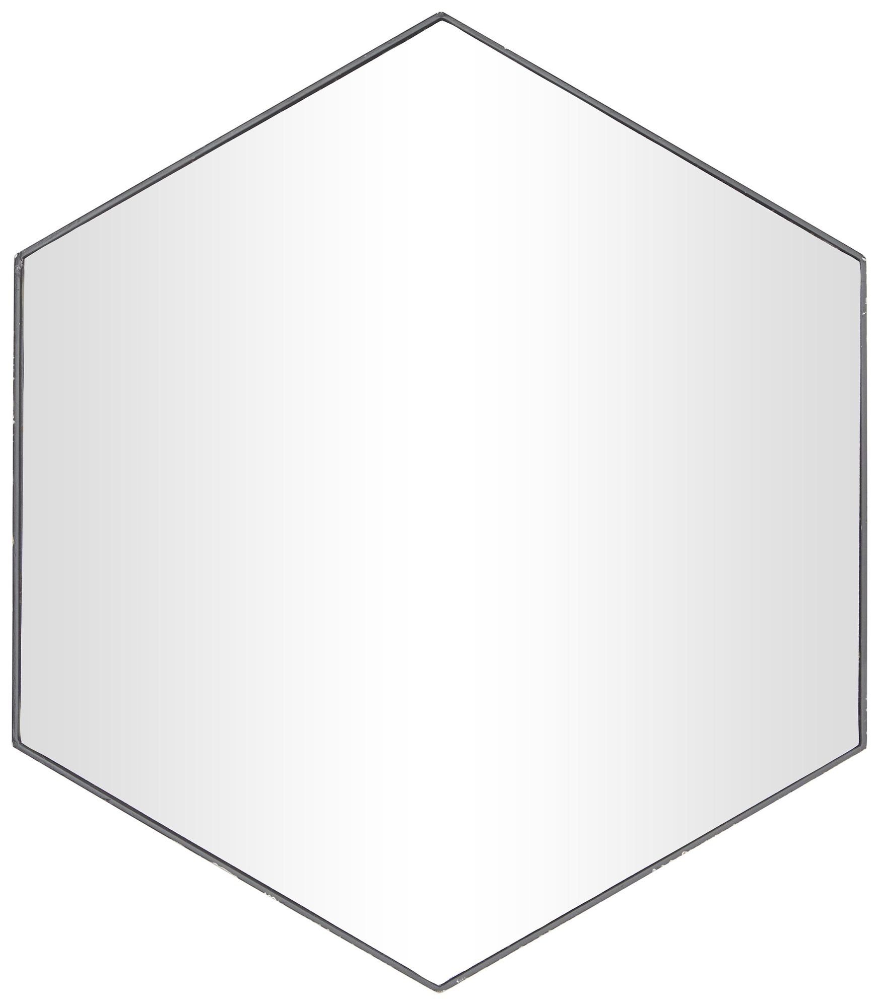 Image 2 Black Wooden Contemporary Wall Mirror, 24" x 1" x 21"