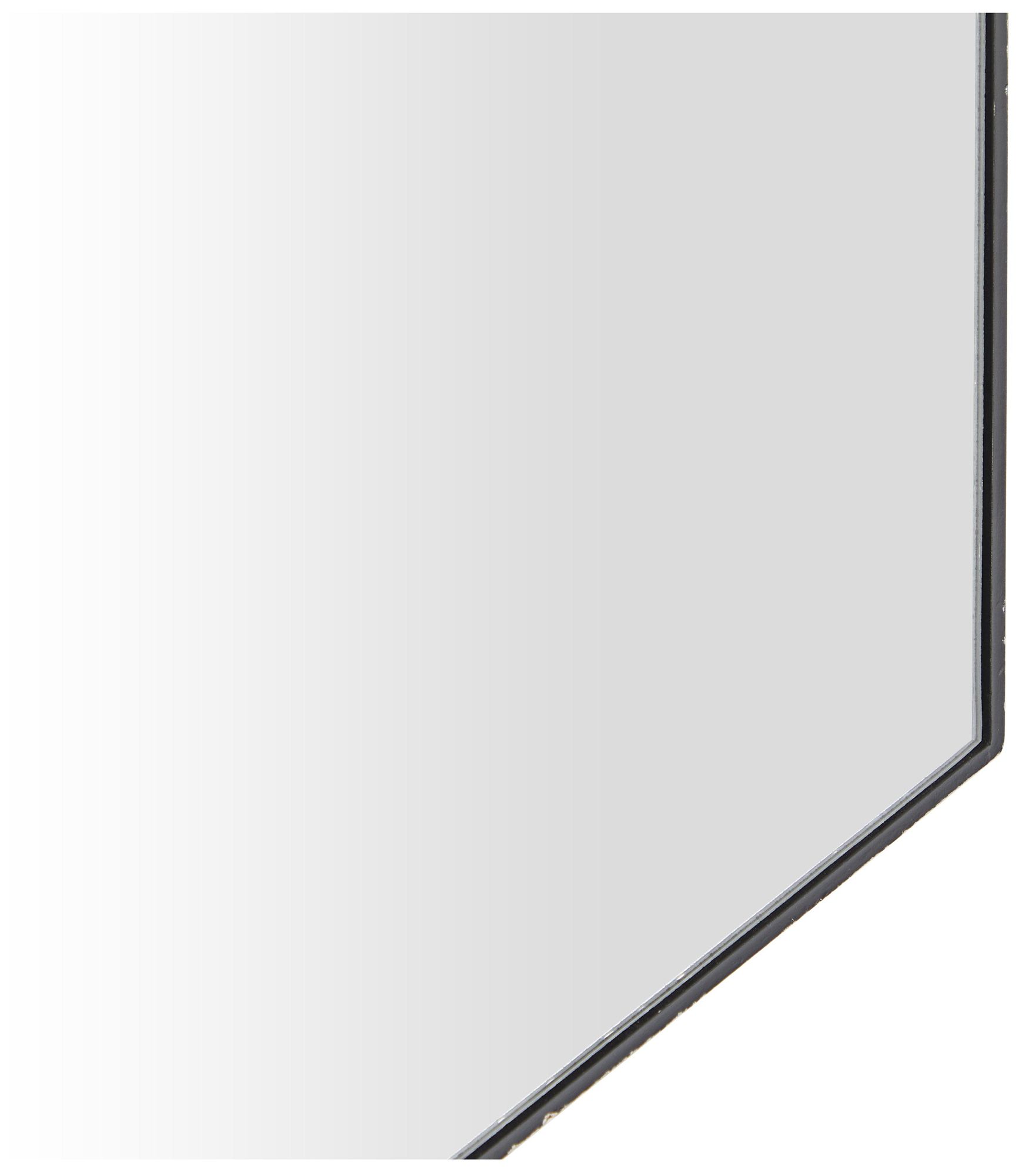 Image 3 Black Wooden Contemporary Wall Mirror, 24" x 1" x 21" more views