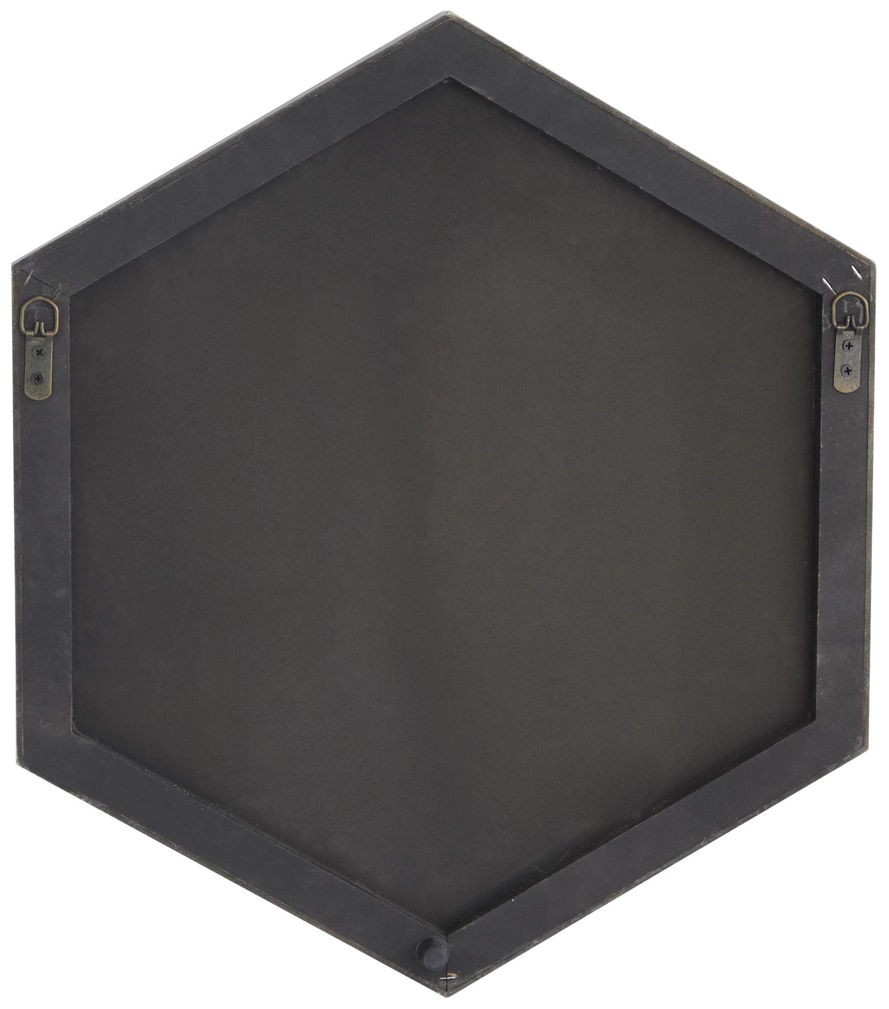 Image 4 Black Wooden Contemporary Wall Mirror, 24" x 1" x 21" more views