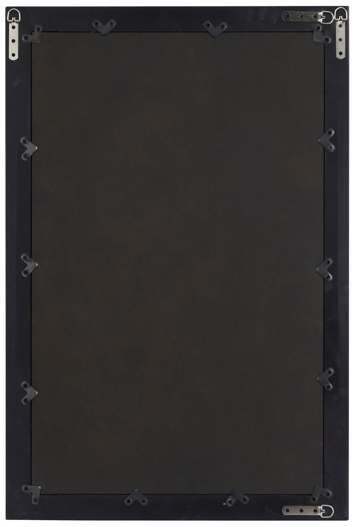 Image 4 Black Wooden Contemporary Wall Mirror, 24" x 1" x 36" more views