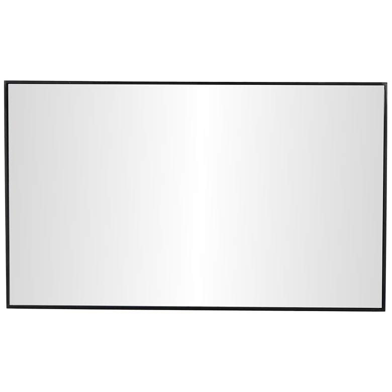 Image 1 Black Wooden Contemporary Wall Mirror, 24" x 2" x 40"