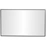 Black Wooden Contemporary Wall Mirror, 24" x 2" x 40"