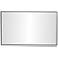 Black Wooden Contemporary Wall Mirror, 24" x 2" x 40"