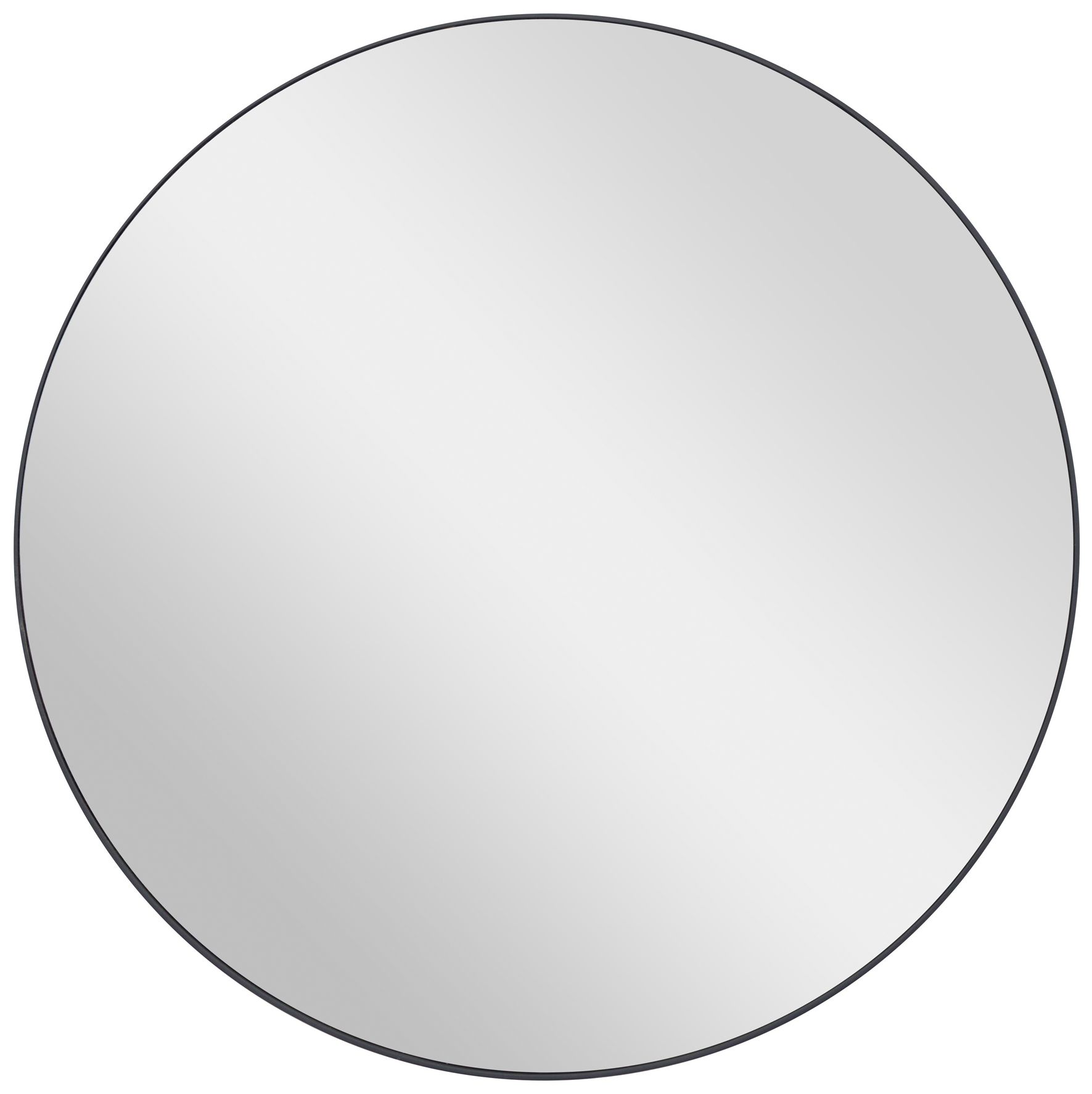 Image 2 Black Wooden Contemporary Wall Mirror, 30" x 1" x 30"