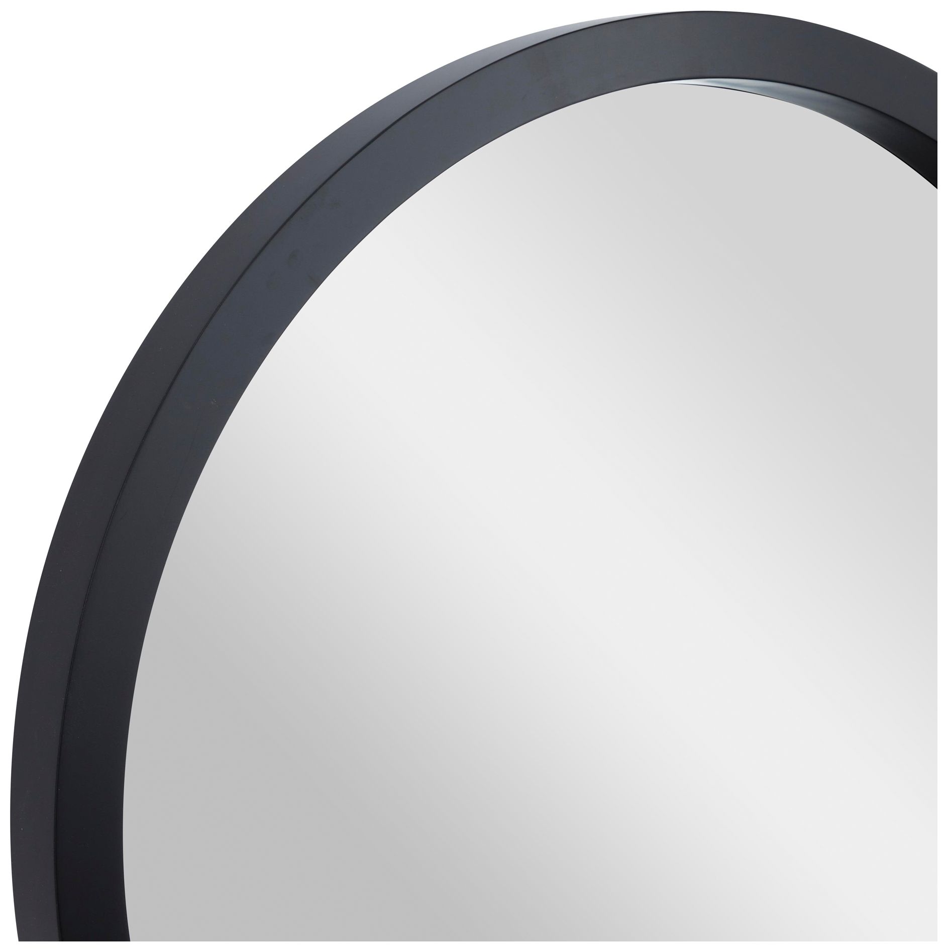 Image 3 Black Wooden Contemporary Wall Mirror, 30" x 2" x 30" more views