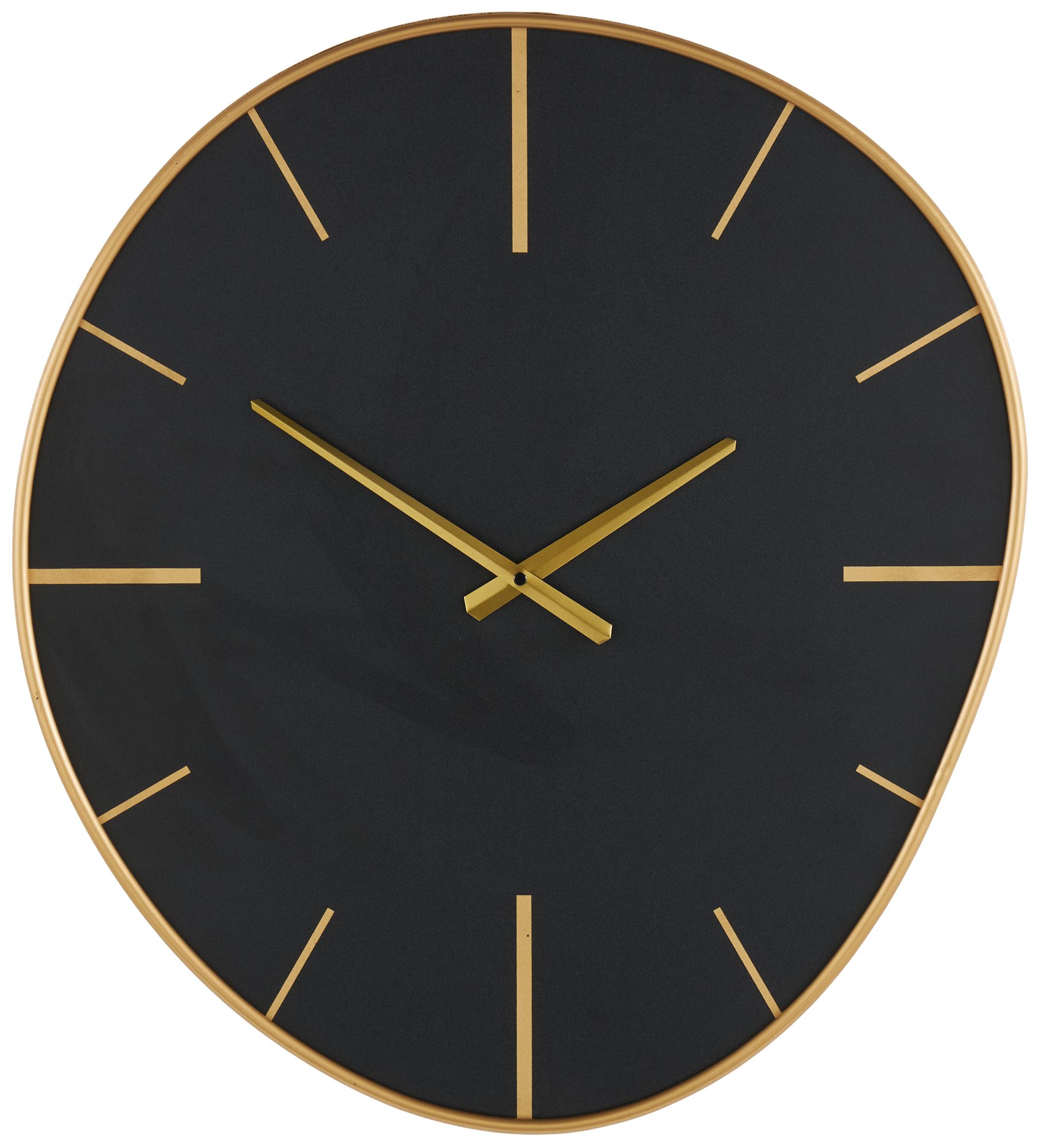 Image 2 Black Wooden Industrial Wall Clock, 21" x 2" x 24"