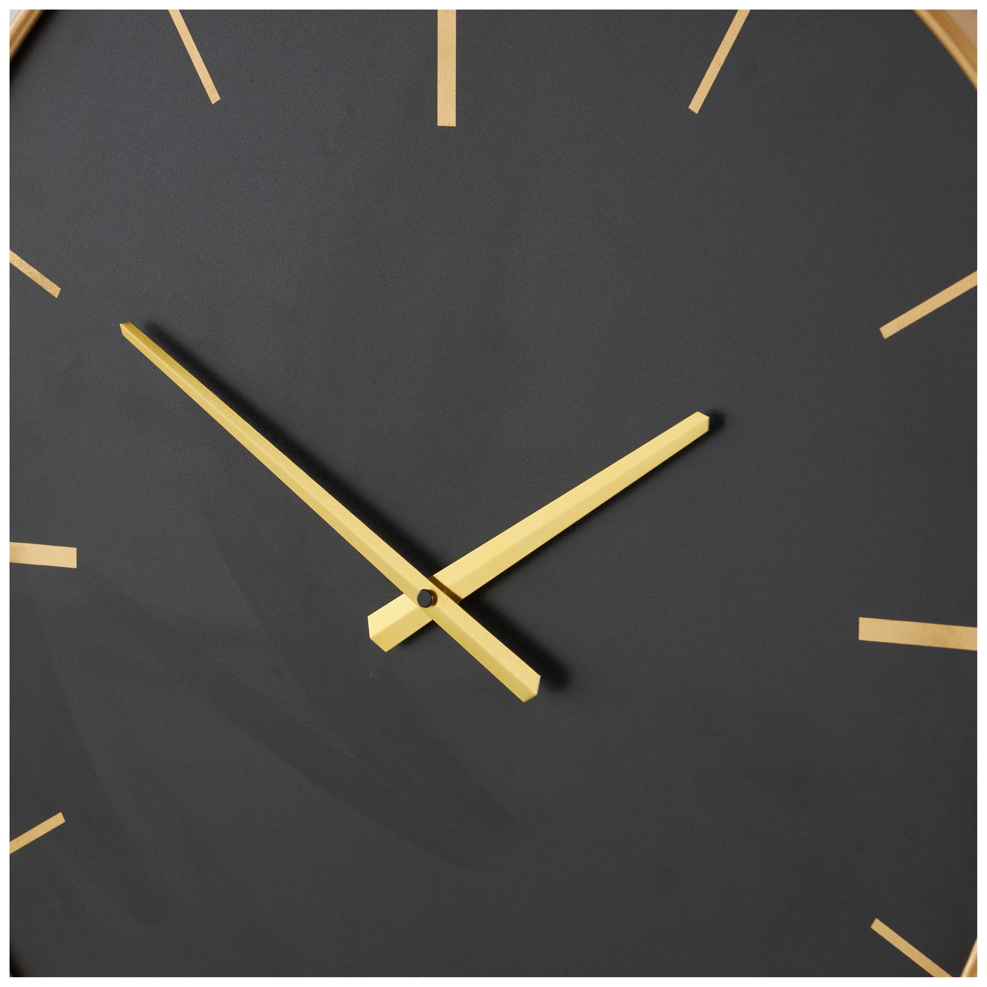 Image 4 Black Wooden Industrial Wall Clock, 21" x 2" x 24" more views