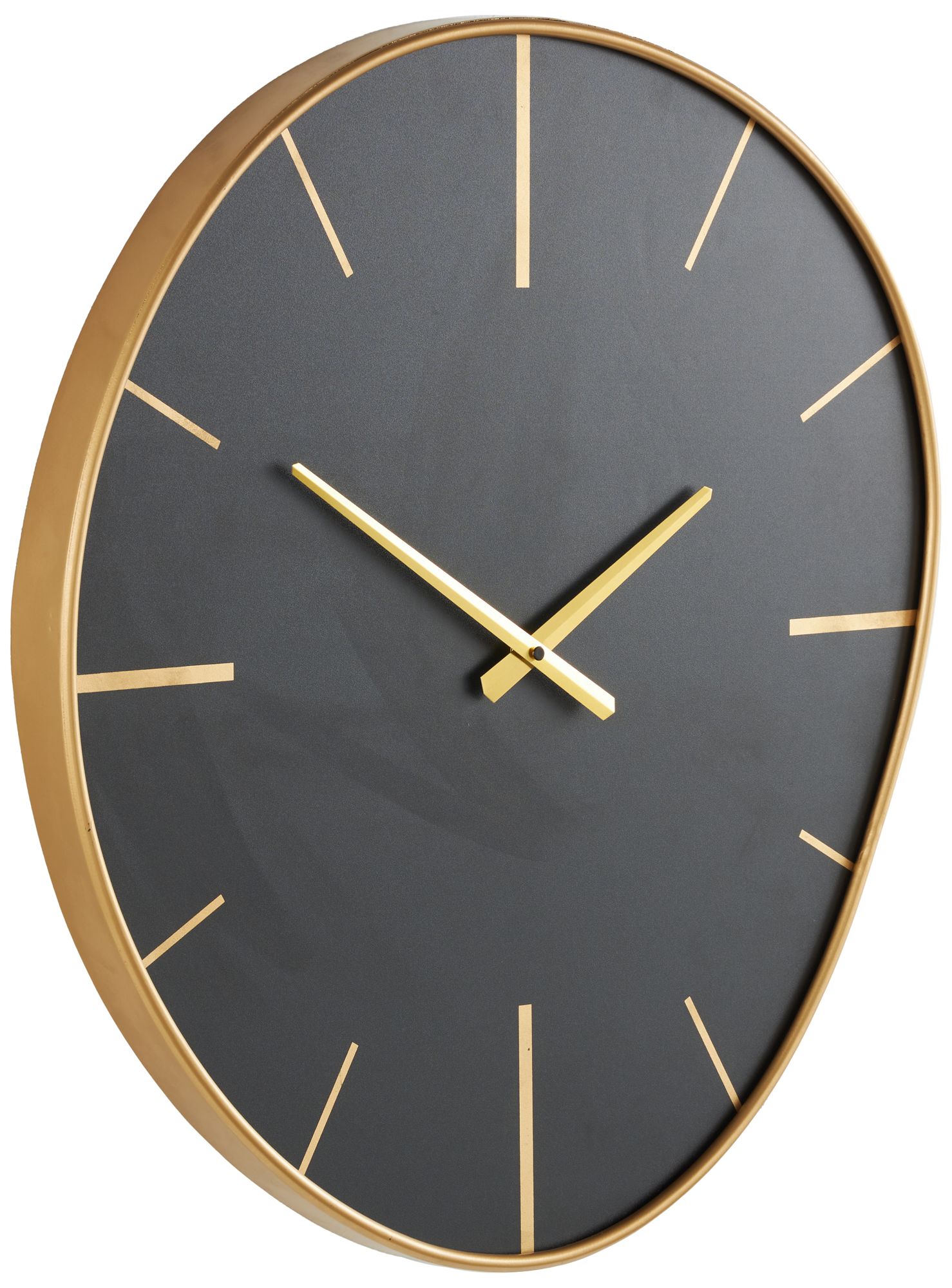 Image 6 Black Wooden Industrial Wall Clock, 21" x 2" x 24" more views