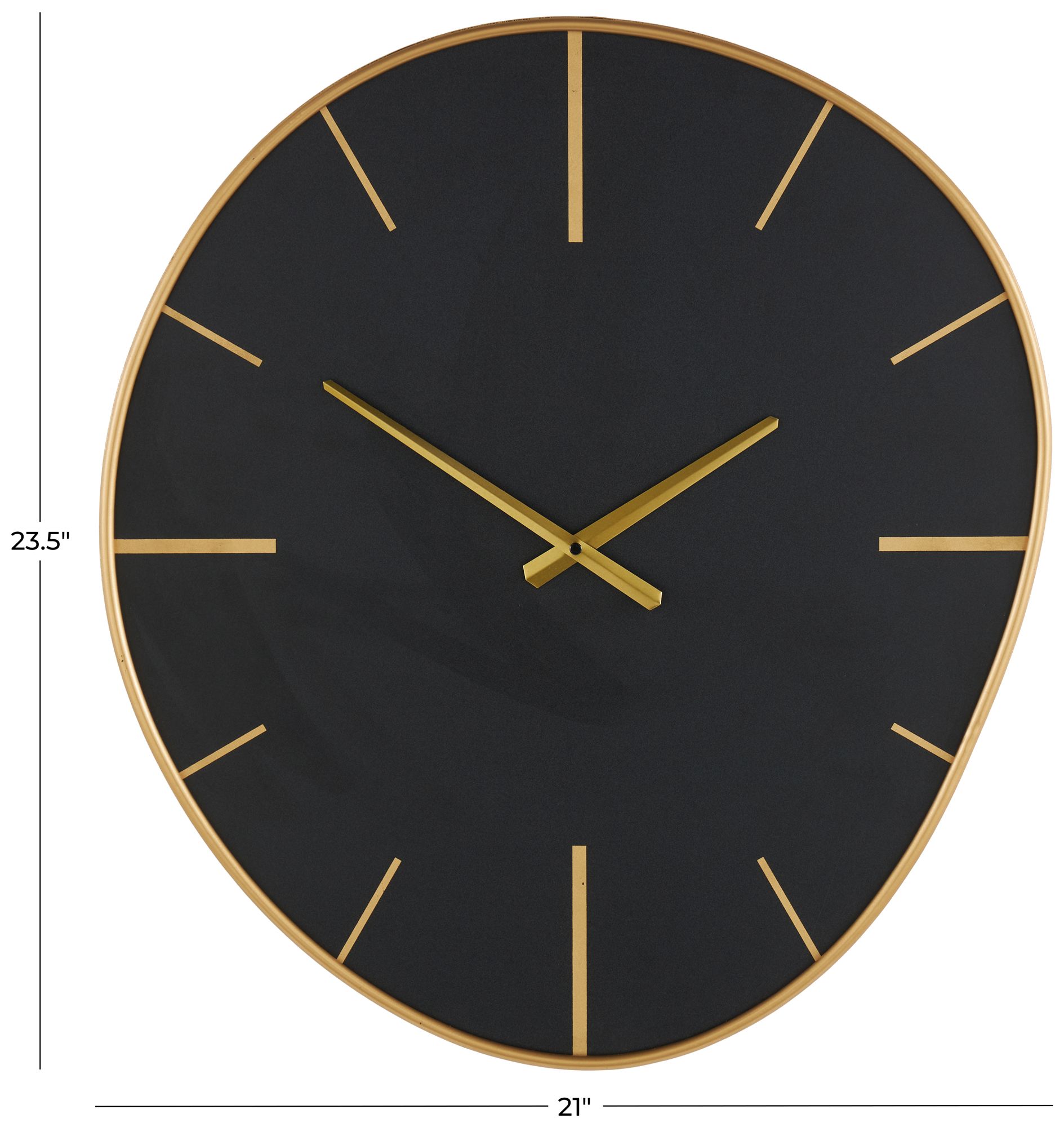 Image 7 Black Wooden Industrial Wall Clock, 21" x 2" x 24" more views