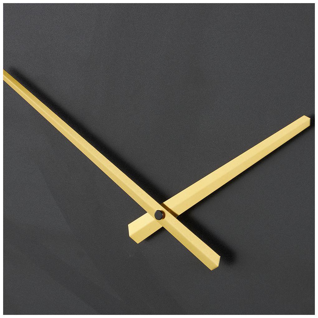 Black Wooden Industrial Wall Clock, 21" x 2" x 24"